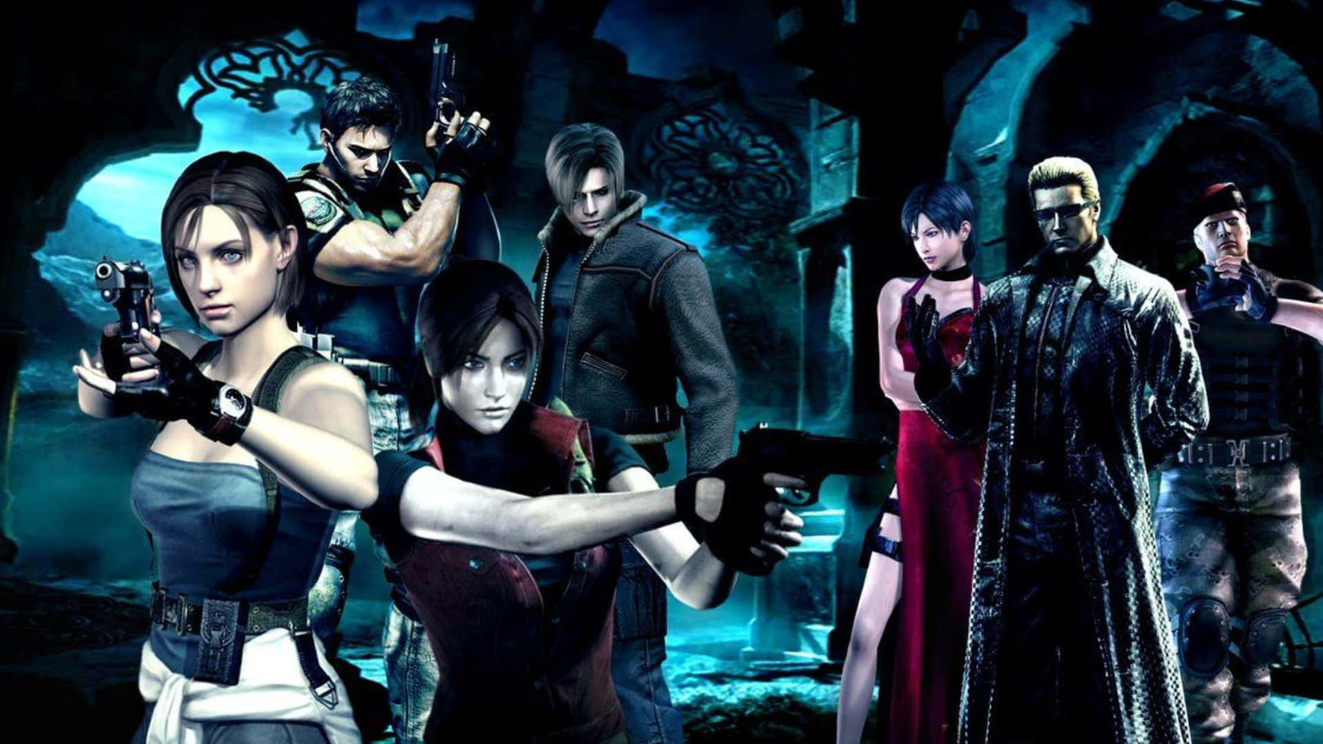 Resident Evil, Resident Evil Characters, glowing blue water, Full HD Desktop Wallpaper