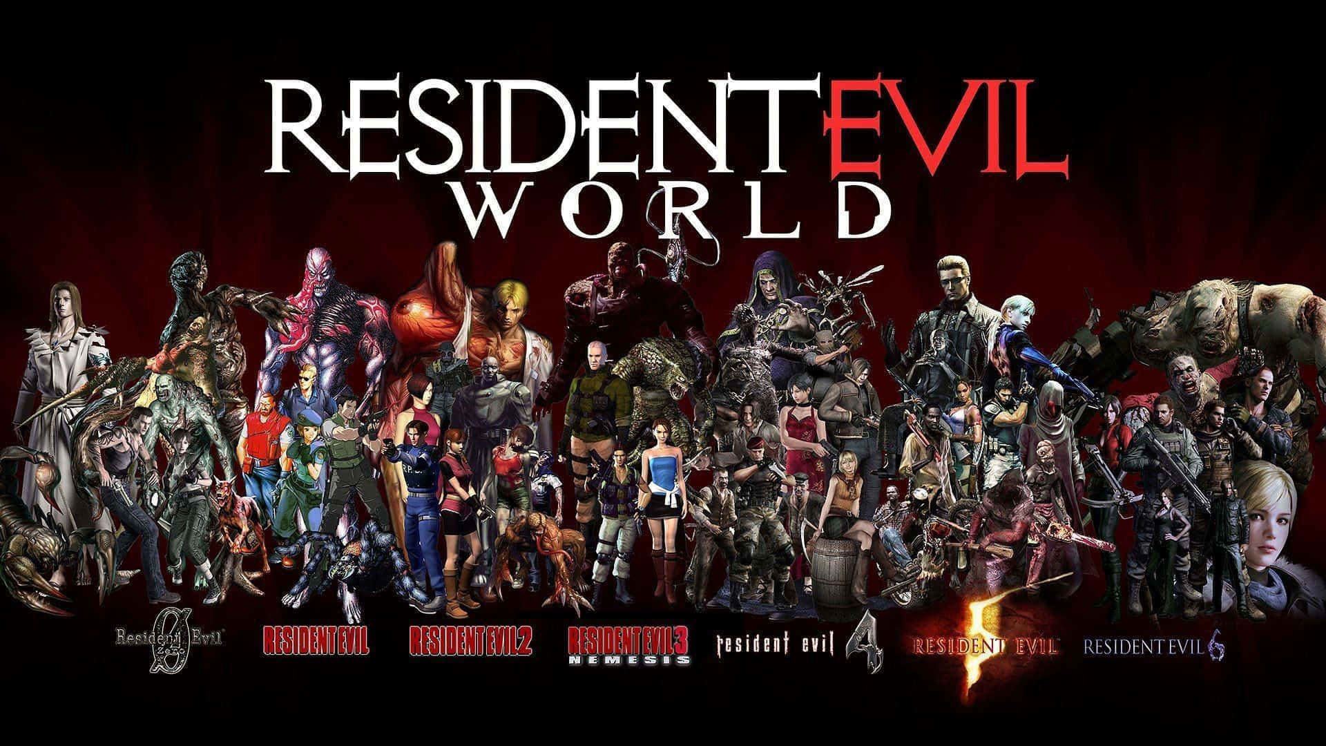 Resident Evil, Resident Evil characters, dark red backdrop, Full HD Desktop Wallpaper