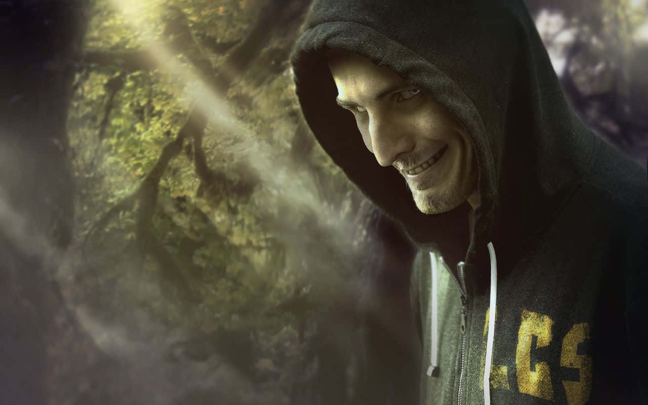 Resident Evil 7, man in a dark hoodie, misty forest, HD Desktop Wallpaper