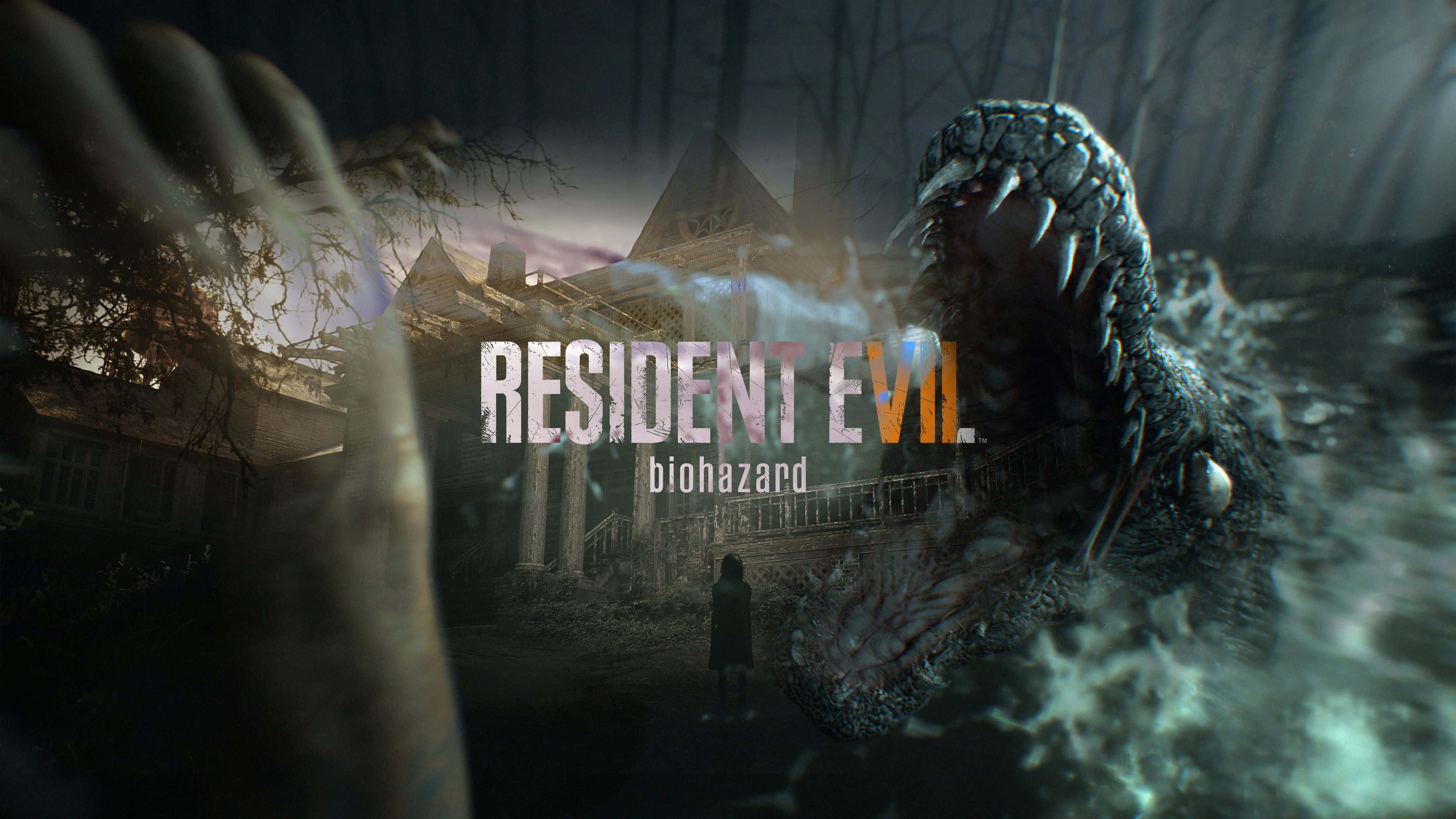 Resident Evil 7, monstrous creature, murky water, 4K Desktop Wallpaper