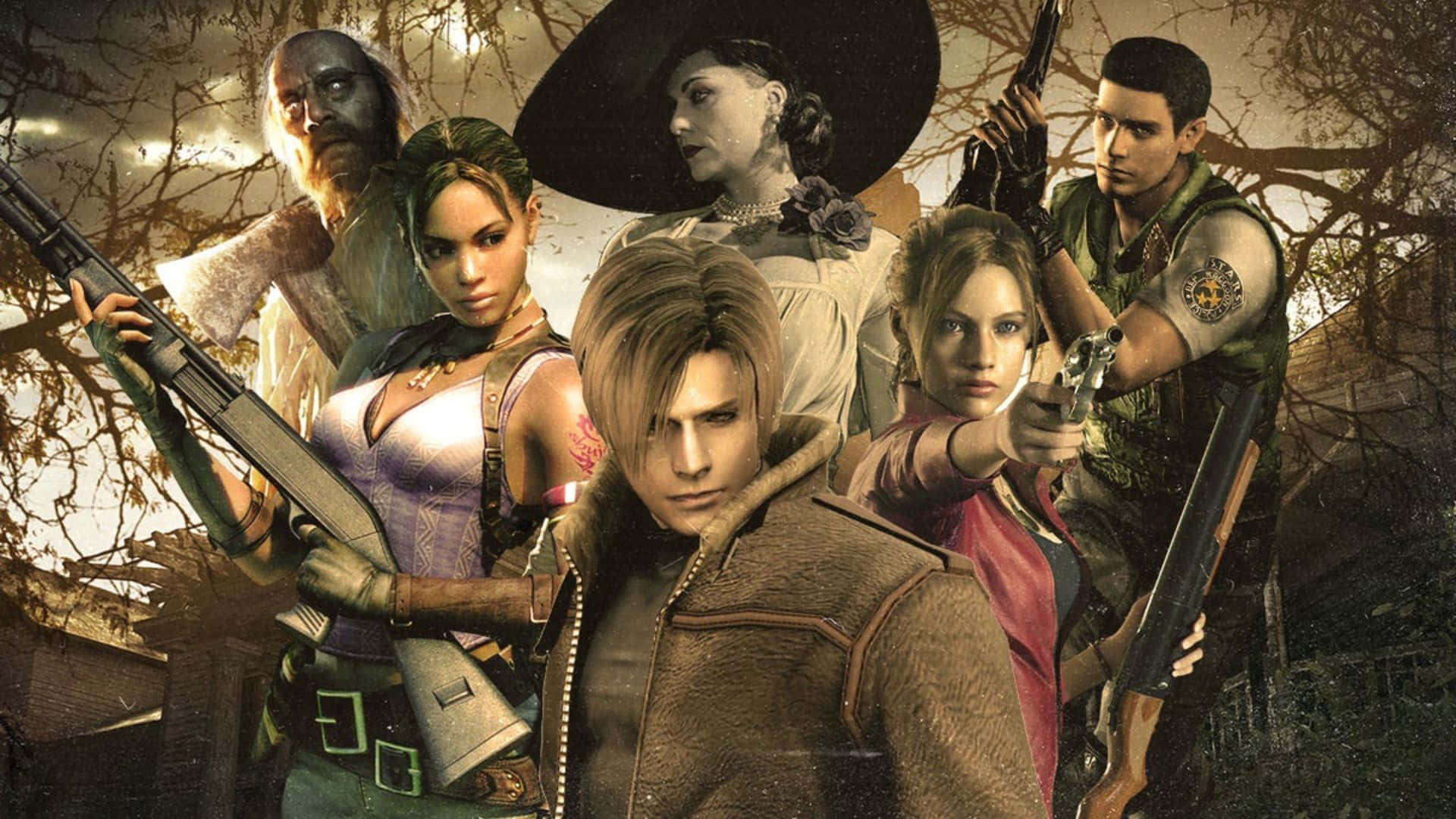 Resident Evil, Resident Evil characters, armed survivors, Full HD Desktop Wallpaper