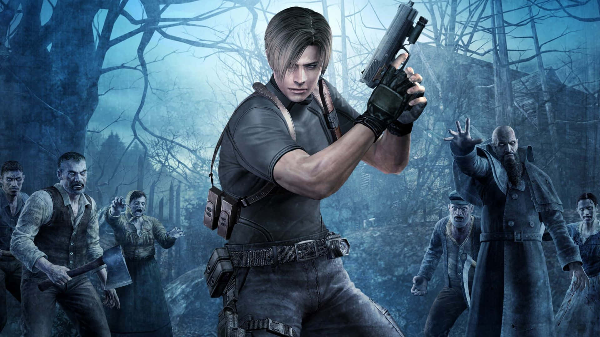 Resident Evil, zombies, misty forest, Full HD Desktop Wallpaper