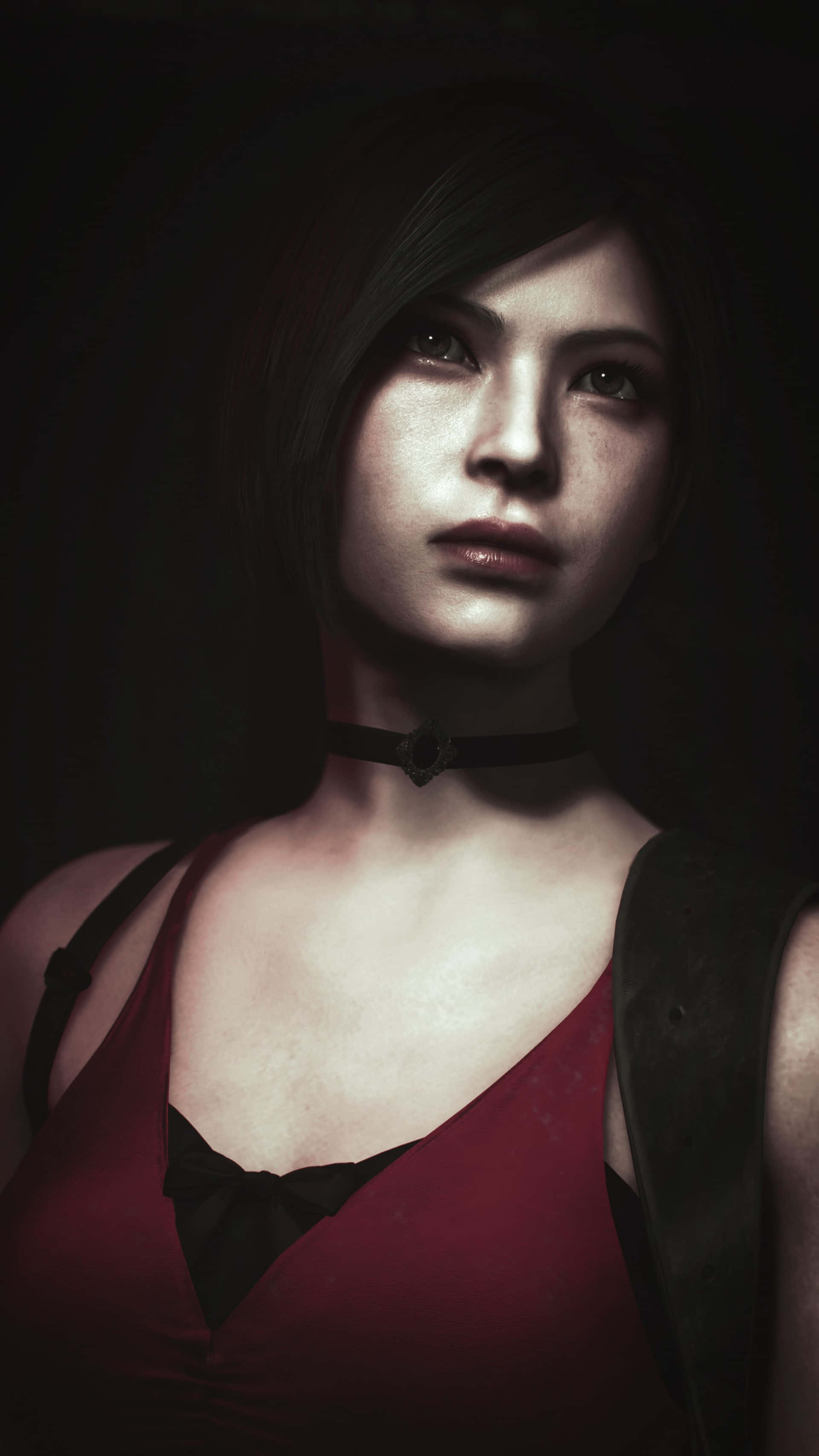 Resident Evil, character portrait, woman with dark hair, 2K Phone Wallpaper