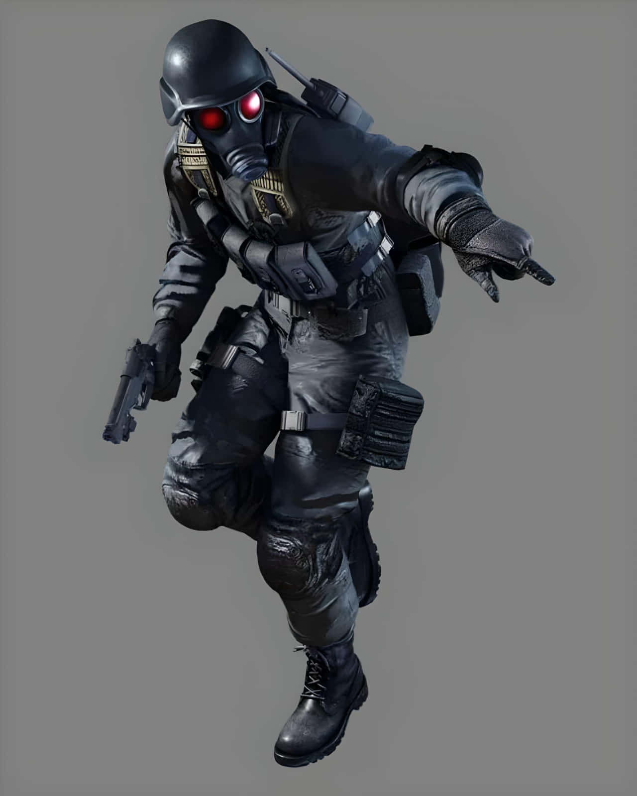 Resident Evil, hunk, black tactical gear, HD Phone Wallpaper