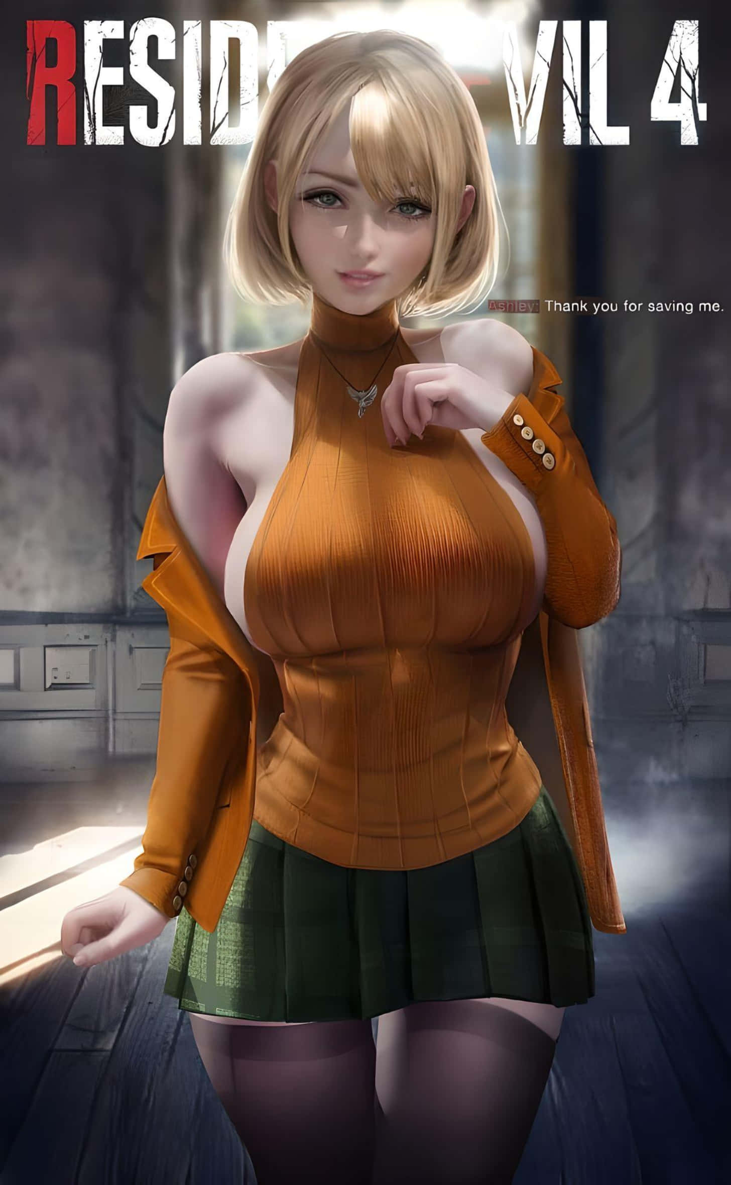 Ashley Graham, Resident Evil 4, blonde anime girl, Full HD Phone Wallpaper