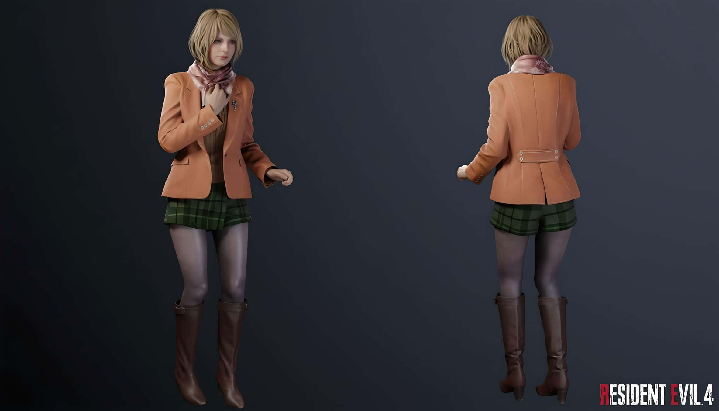 Ashley Graham, Resident Evil 4, orange blazer, Full HD Desktop Wallpaper