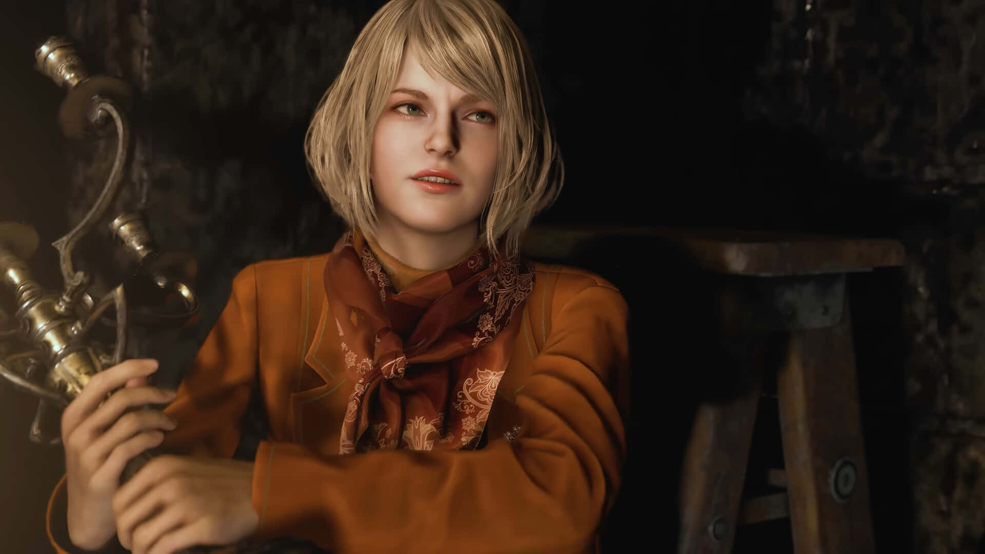 Ashley Graham, Resident Evil, brass device, Full HD Desktop Wallpaper