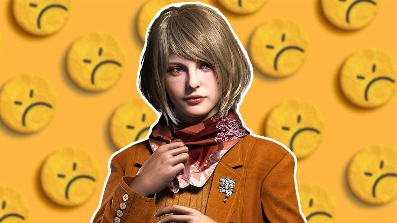 Ashley Graham, Resident Evil, orange coat, HD Desktop Wallpaper