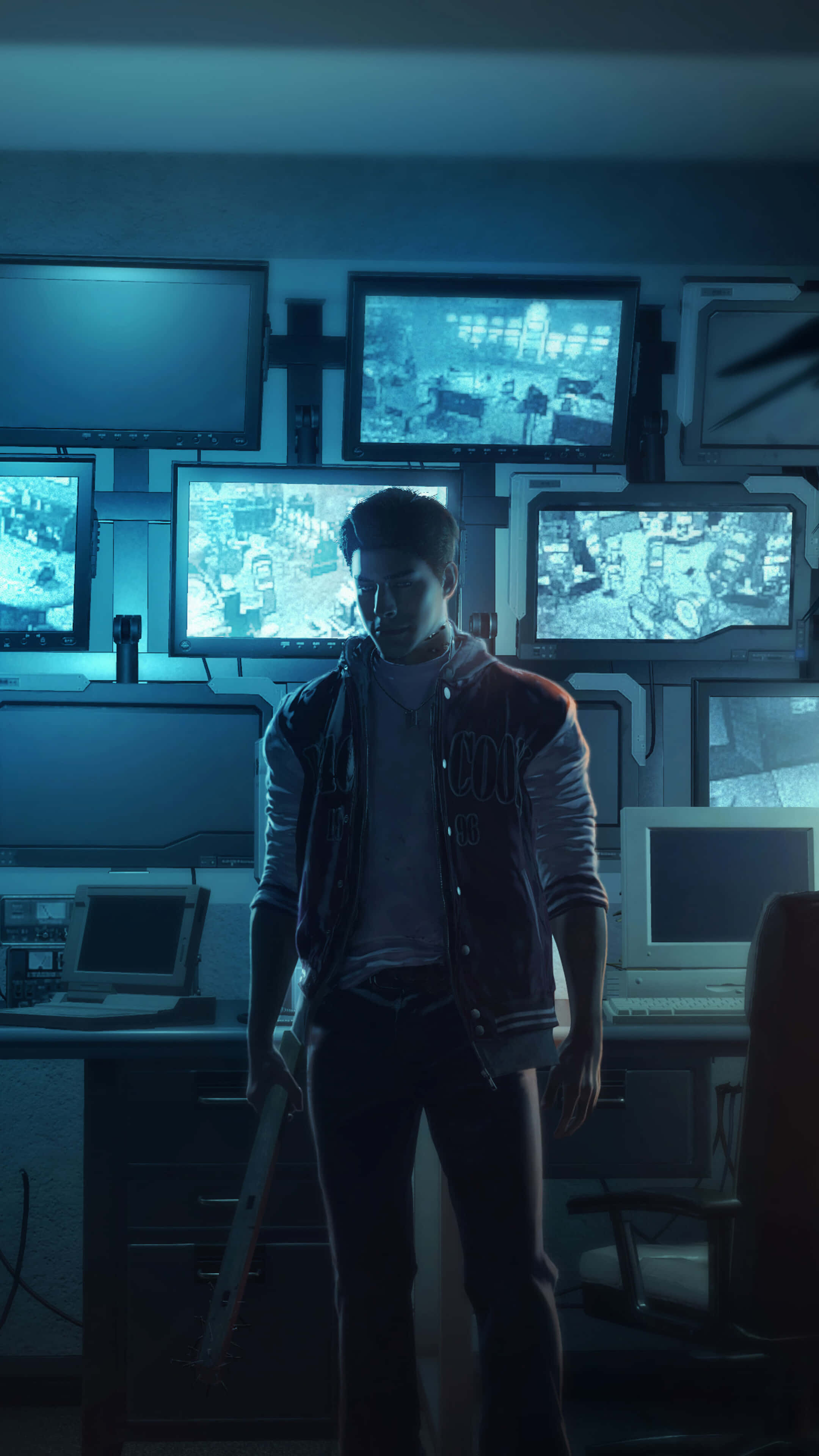 Resident Evil, iPhone, Computer Room, 4K Phone Wallpaper