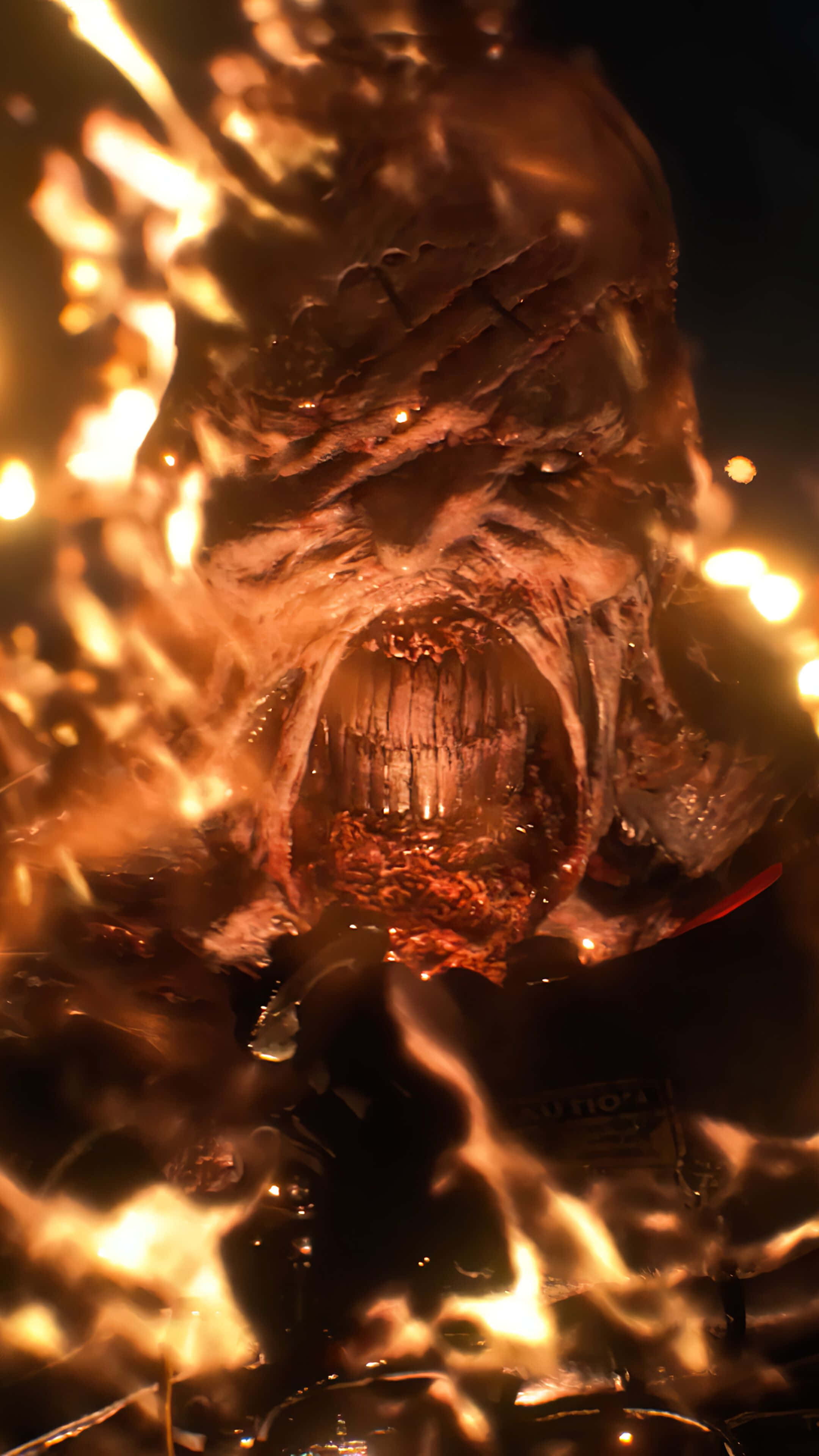 Resident Evil Nemesis, monstrous creature, gaping mouth, 4K Phone Wallpaper