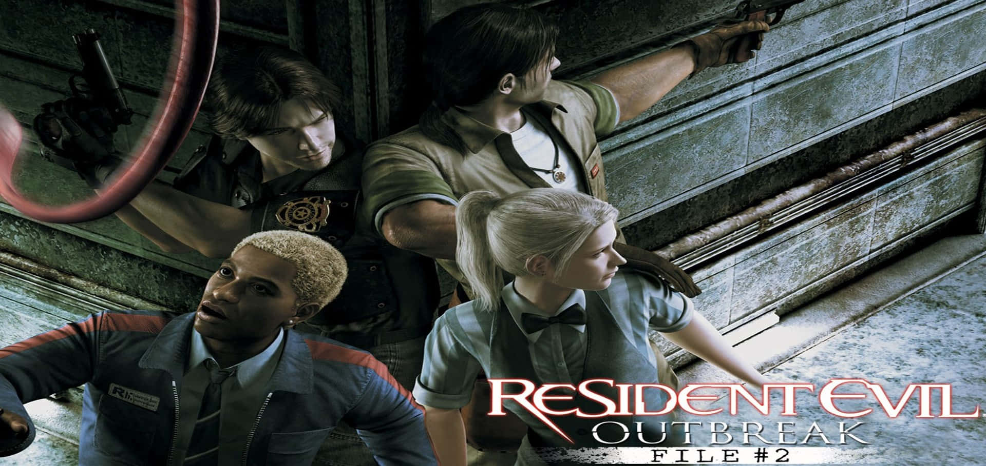 Resident Evil Outbreak File 2, survival action, industrial setting, Full HD Desktop Wallpaper