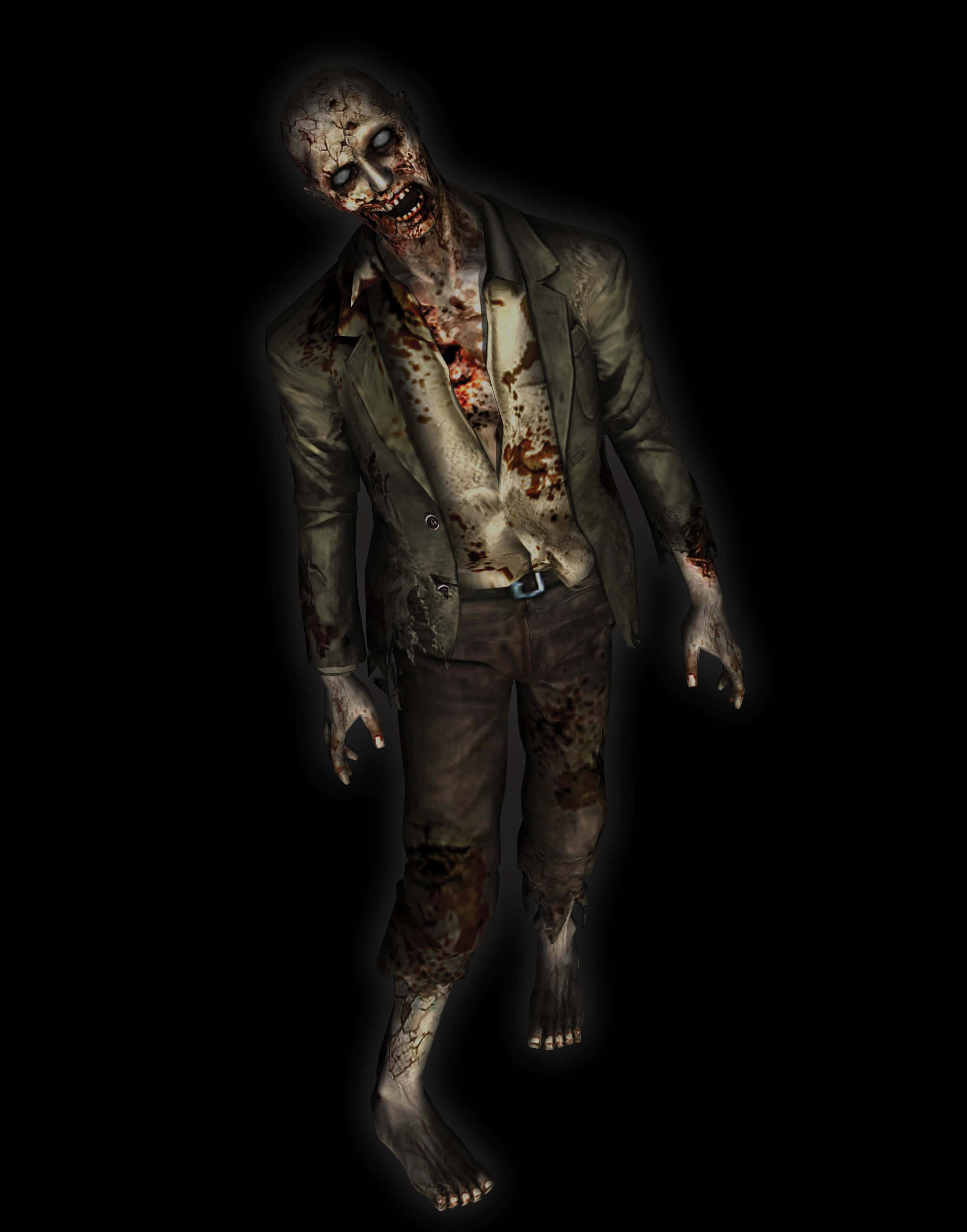 Resident Evil Outbreak, zombie, torn suit, 2K Phone Wallpaper