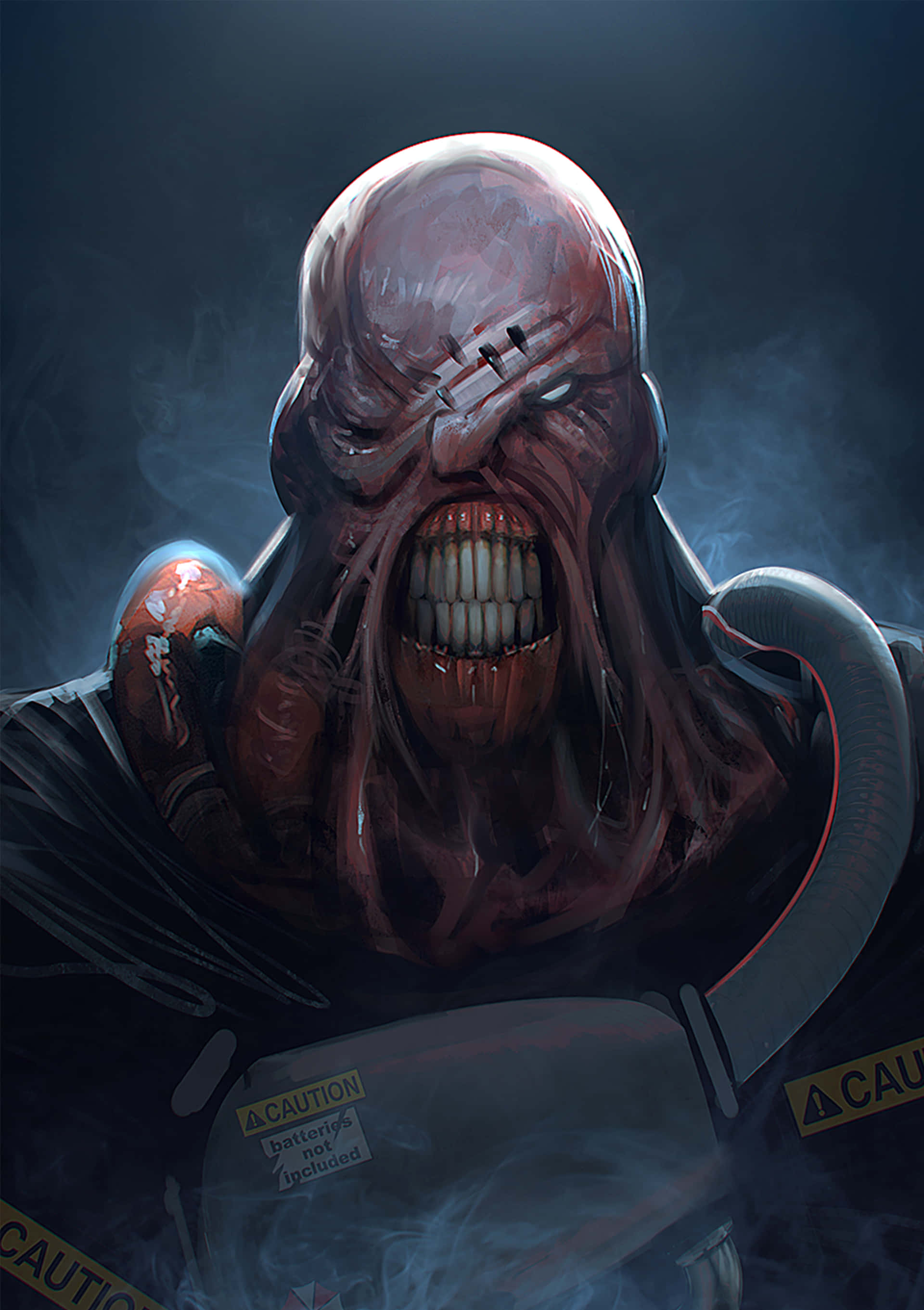 Resident Evil Outbreak, mutant, stitched eyes, 2K Phone Wallpaper