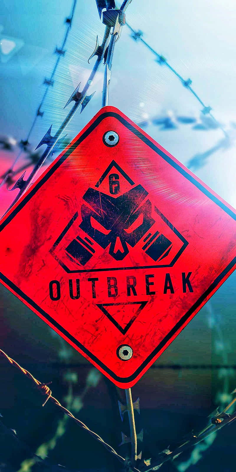 Resident Evil Outbreak, warning sign, red diamond, HD Phone Wallpaper