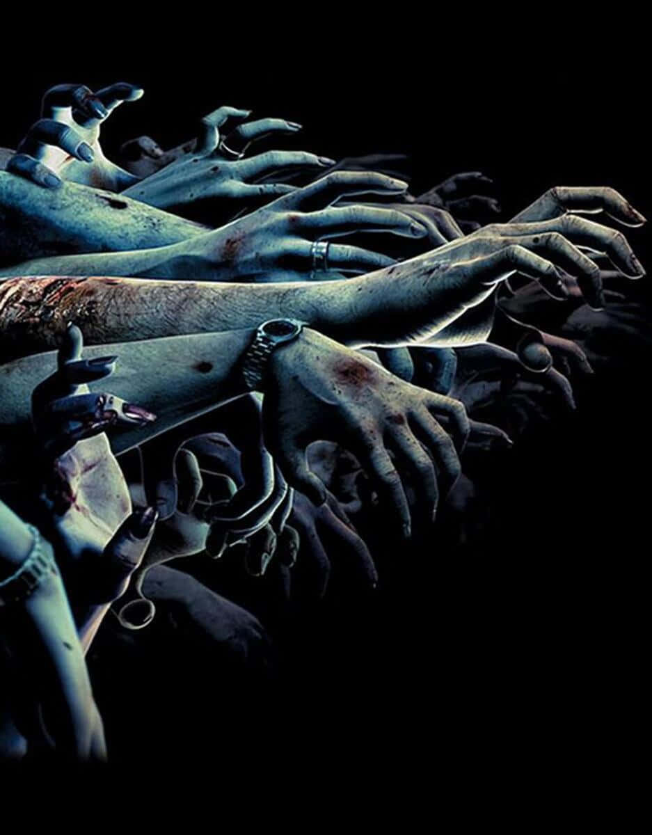 Resident Evil Outbreak, zombie hands, pale, SD Phone Wallpaper