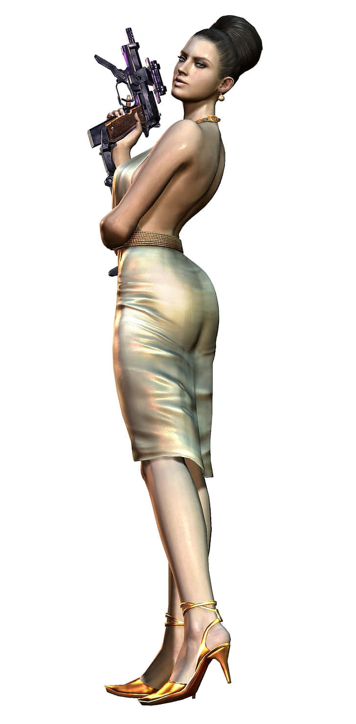 Resident Evil Outbreak, gold dress, heels, HD Phone Wallpaper