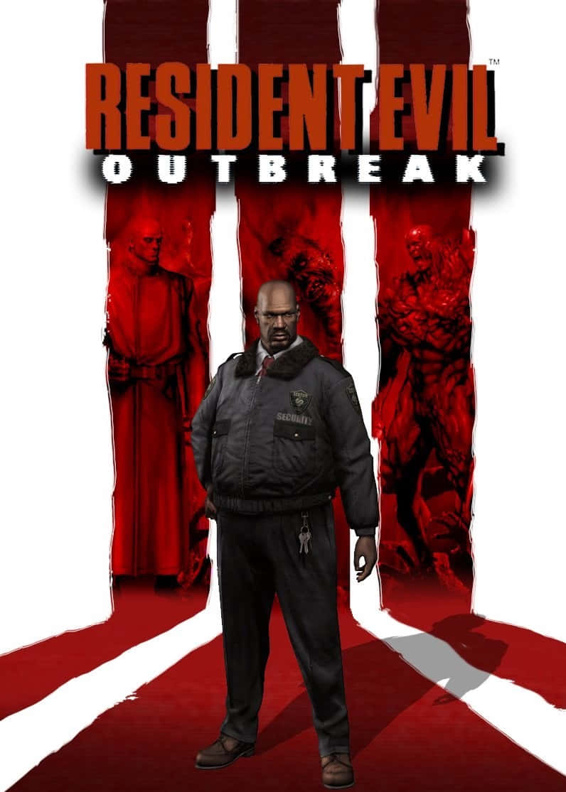 Resident Evil Outbreak, security guard, zombie figures, SD Phone Wallpaper