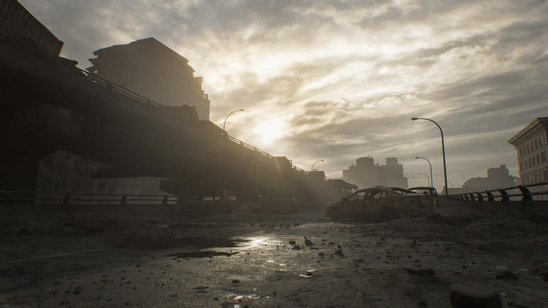 Resident Evil Requiem, sunlight, storm clouds, Full HD Desktop Wallpaper