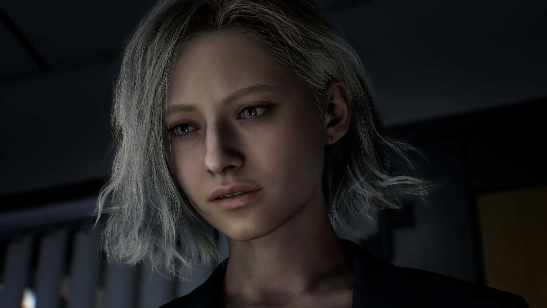 Resident Evil Requiem, woman, short silver hair, Full HD Desktop Wallpaper