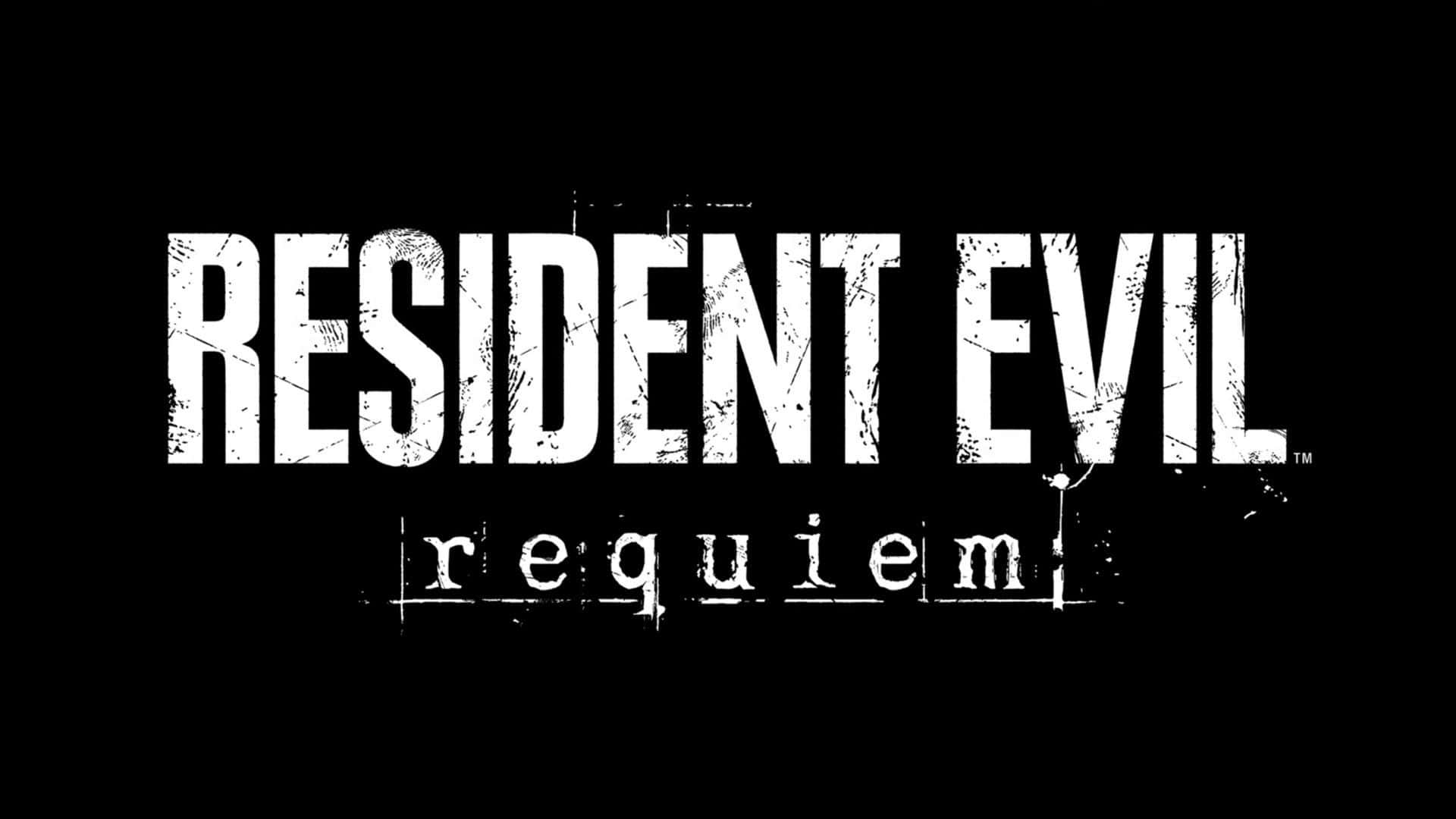 Resident Evil Requiem, white, distressed text, Full HD Desktop Wallpaper