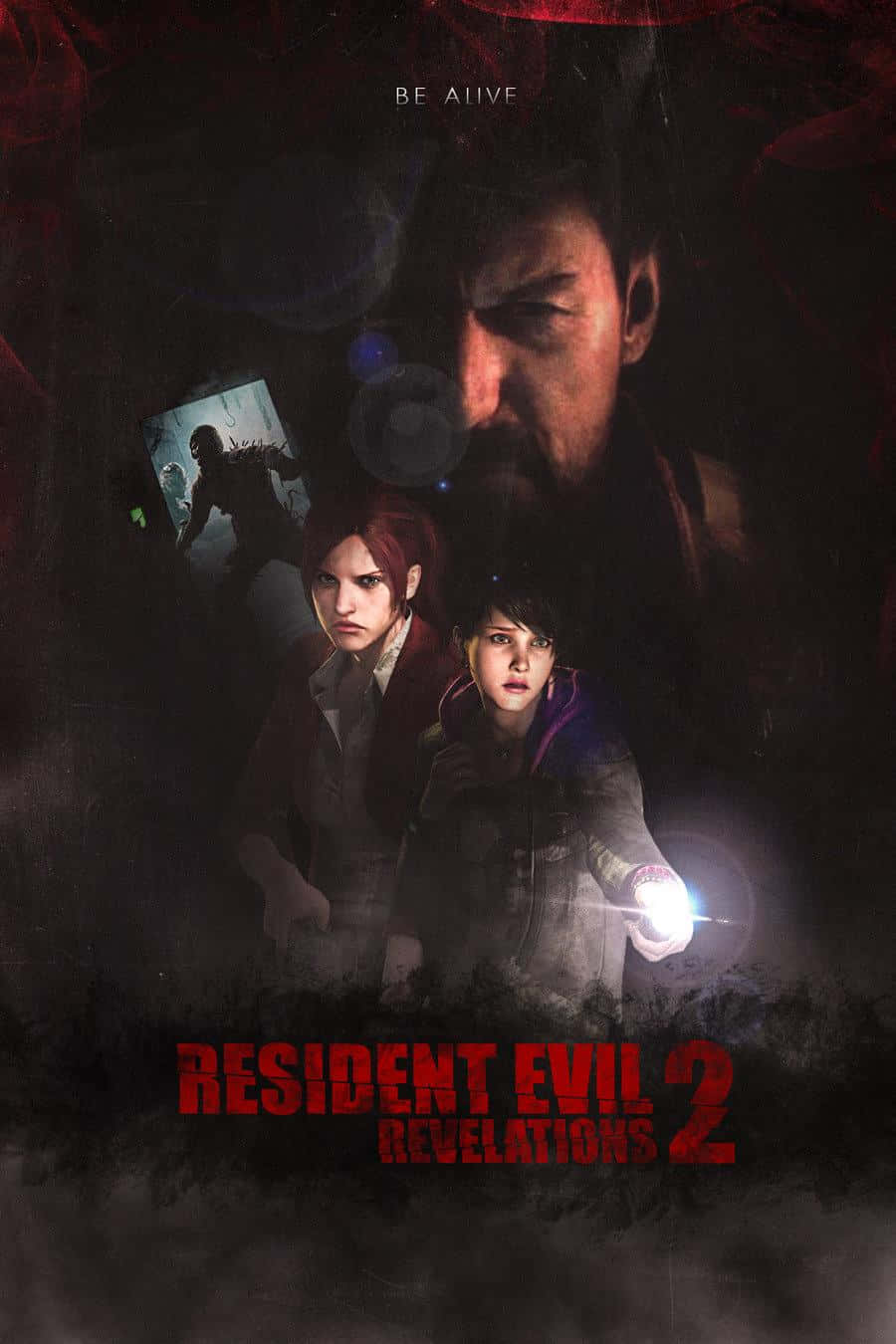 Resident Evil 2 Revelations 2, flashlight, shadowed horror, HD Phone Wallpaper