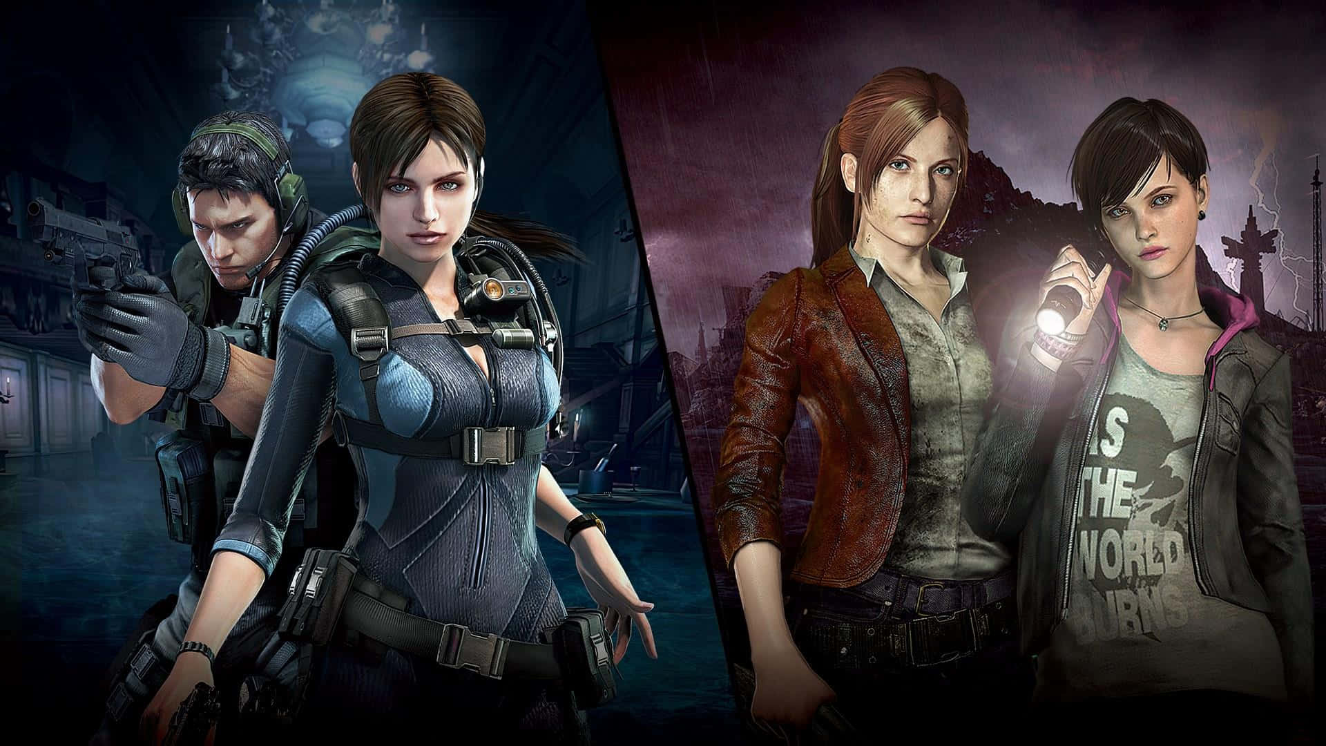 Resident Evil Revelations 2, video game characters, dark, atmospheric settings, Full HD Desktop Wallpaper