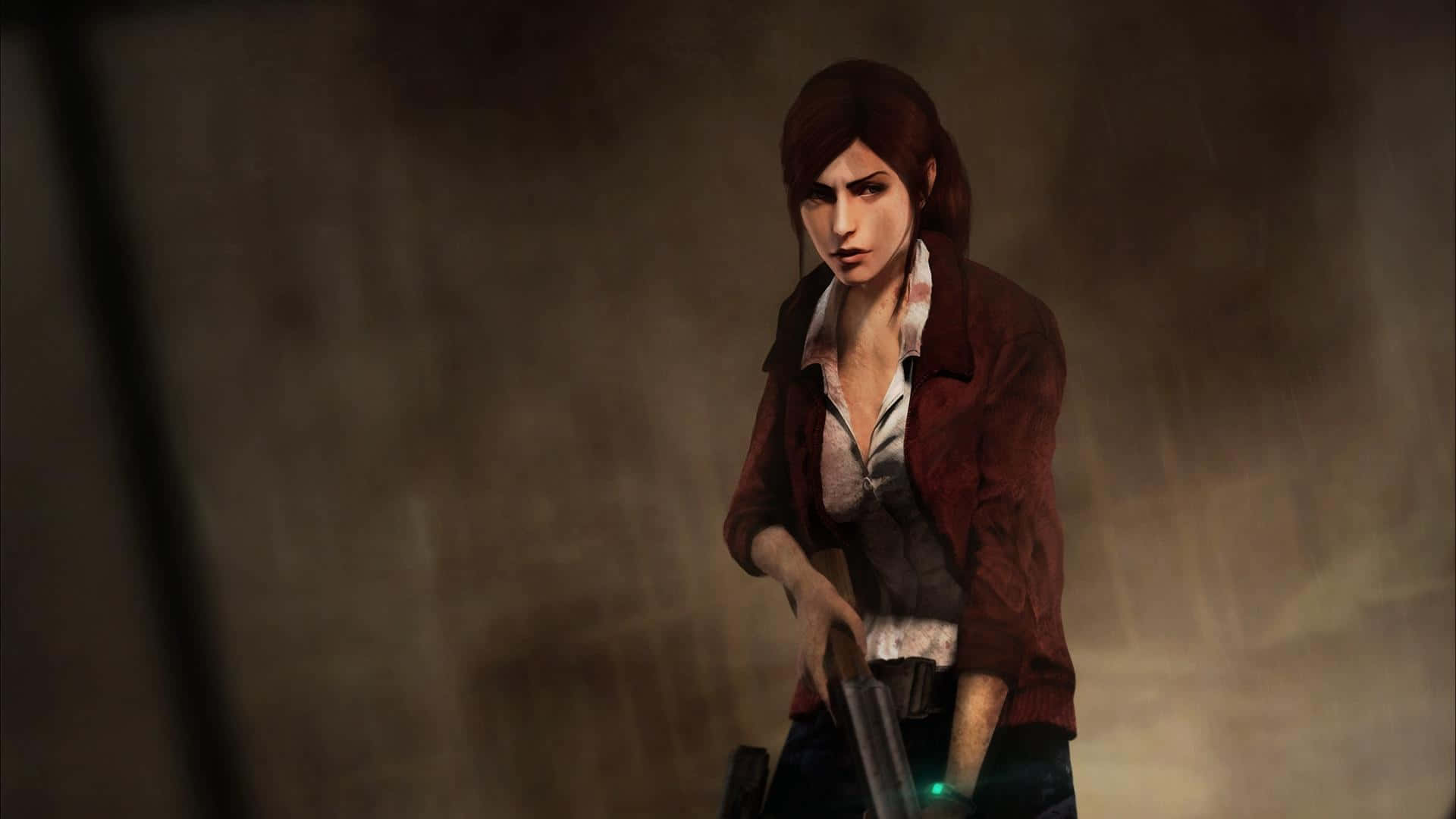 Resident Evil Revelations 2, red hair, glowing weapon, Full HD Desktop Wallpaper