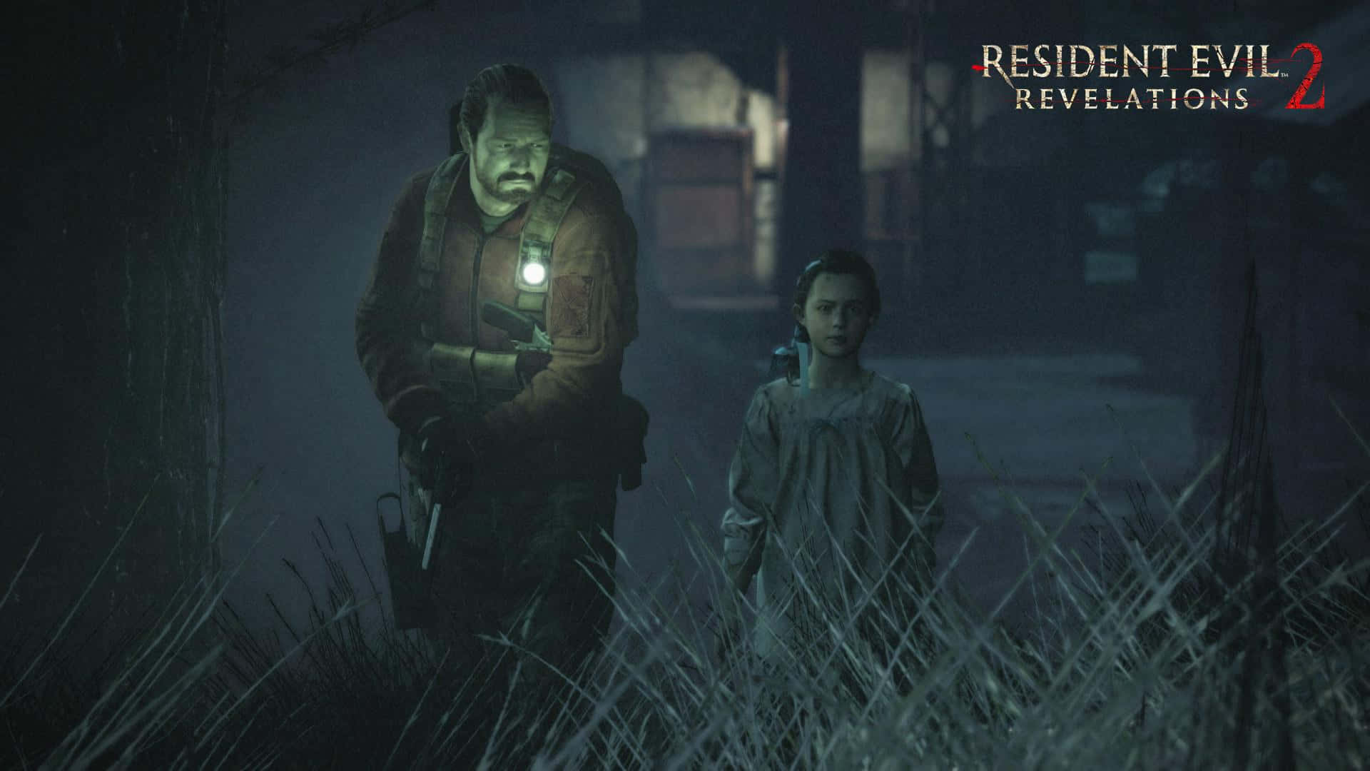 Resident Evil Revelations 2, two characters, tall grass, Full HD Desktop Wallpaper
