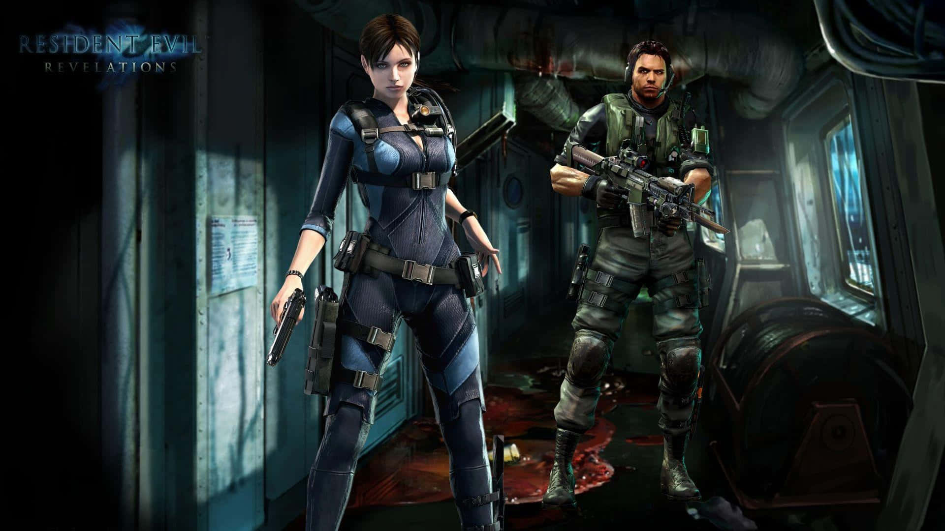Resident Evil Revelations 2, tactical gear, dim industrial corridor, Full HD Desktop Wallpaper