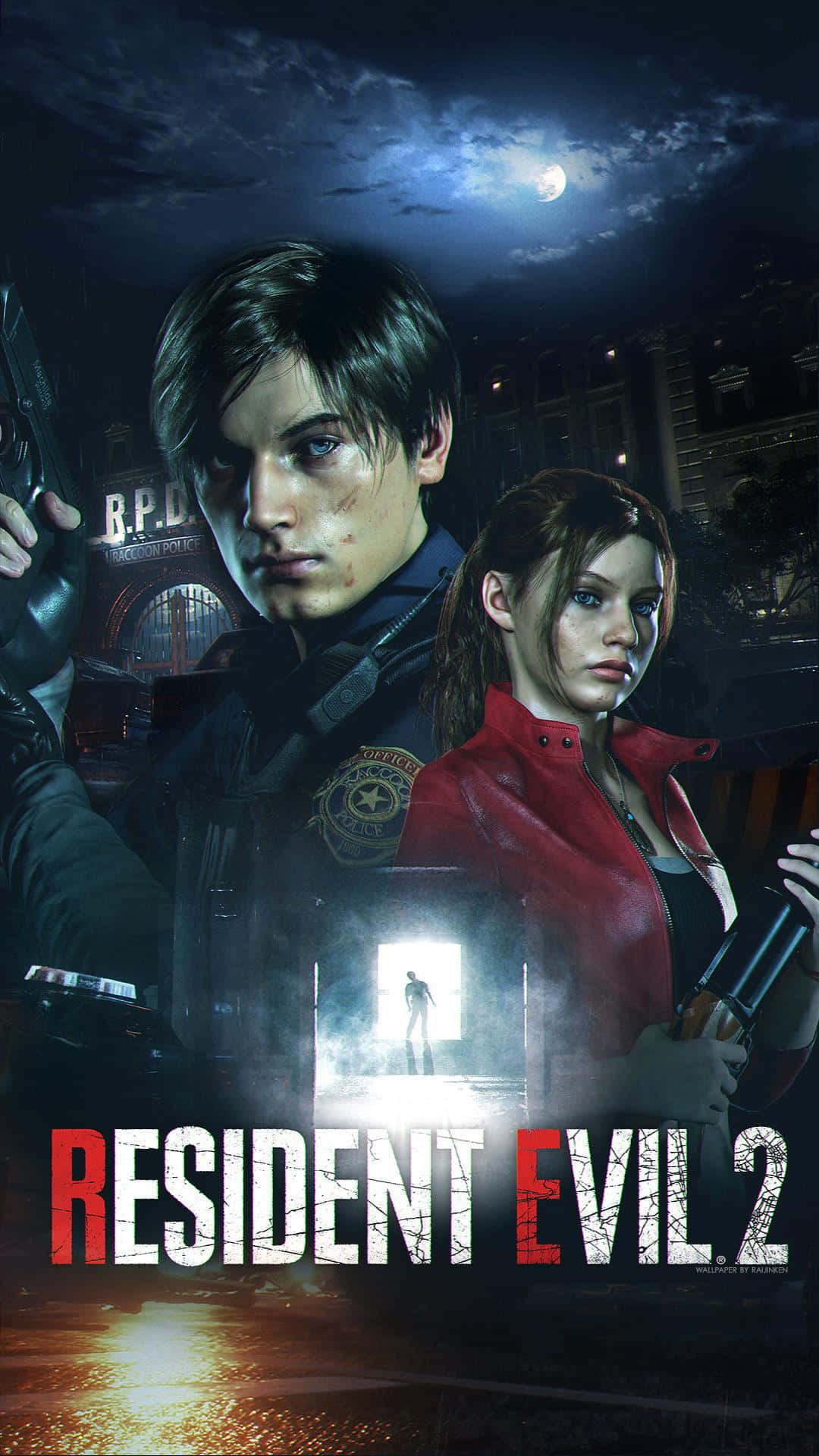 Resident Evil Revelations 2, moonlit sky, dark urban setting, Full HD Phone Wallpaper