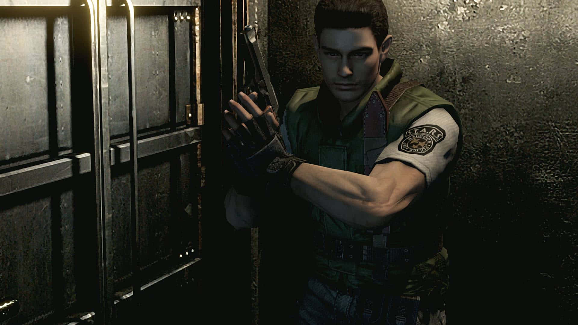 Resident Evil Spencer Mansion, S.T.A.R.S., green tactical vest, Full HD Desktop Wallpaper