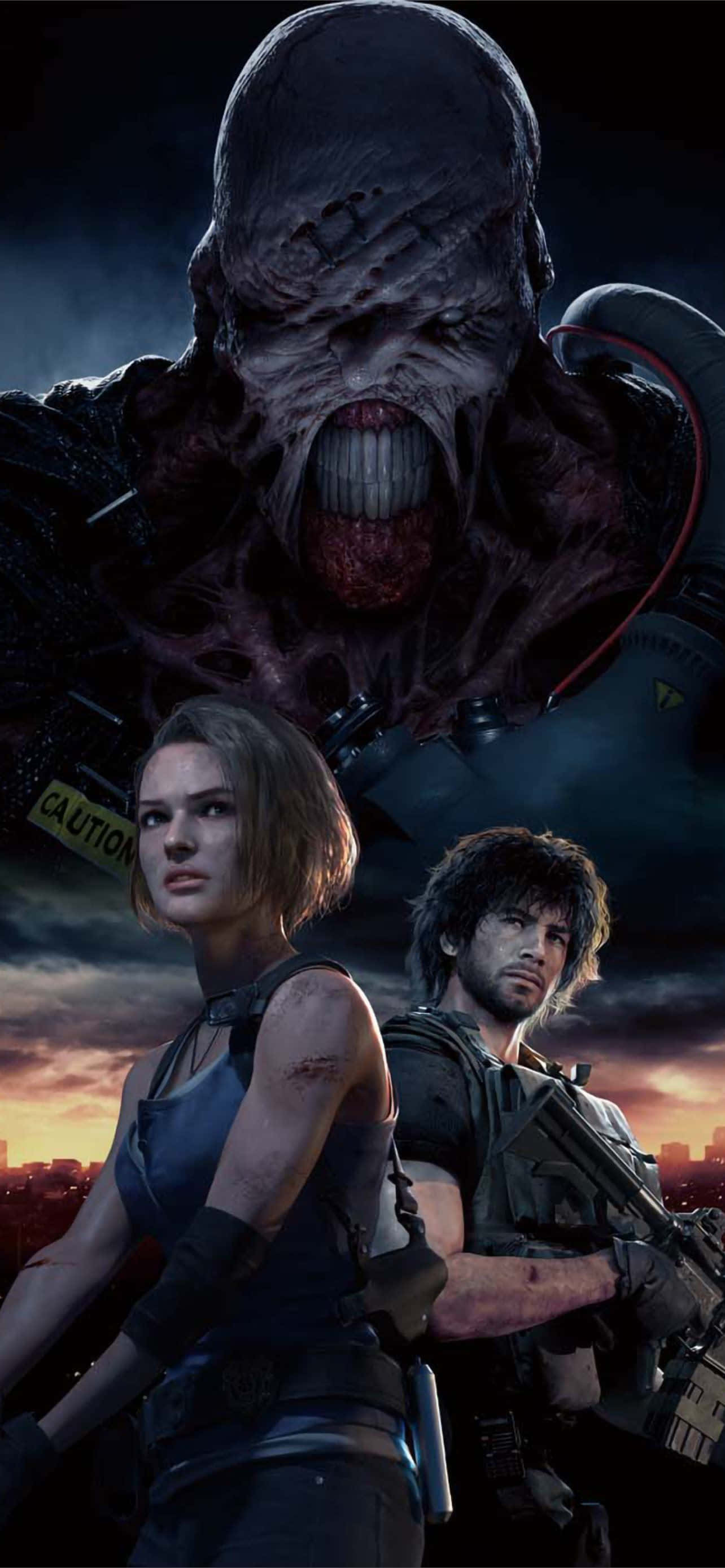 Resident Evil, iPhone, towering grotesque monster, 2K Phone Wallpaper