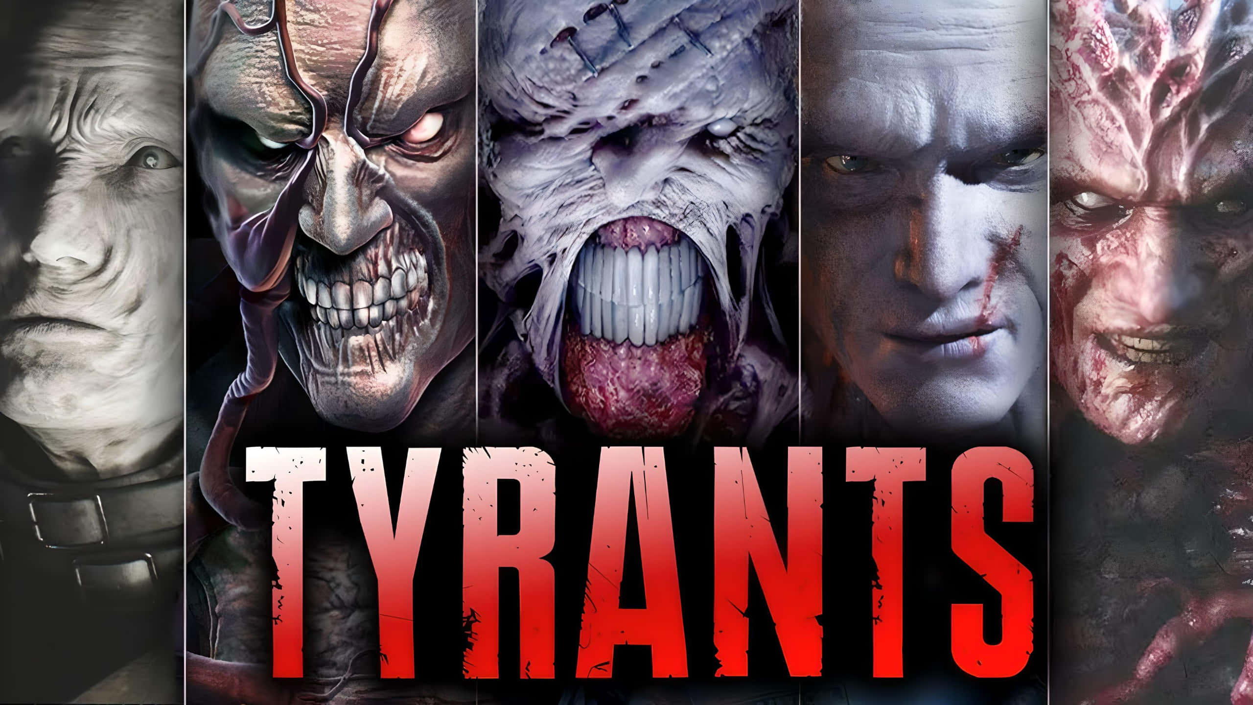 Tyrant, Resident Evil, red title, 2K Desktop Wallpaper