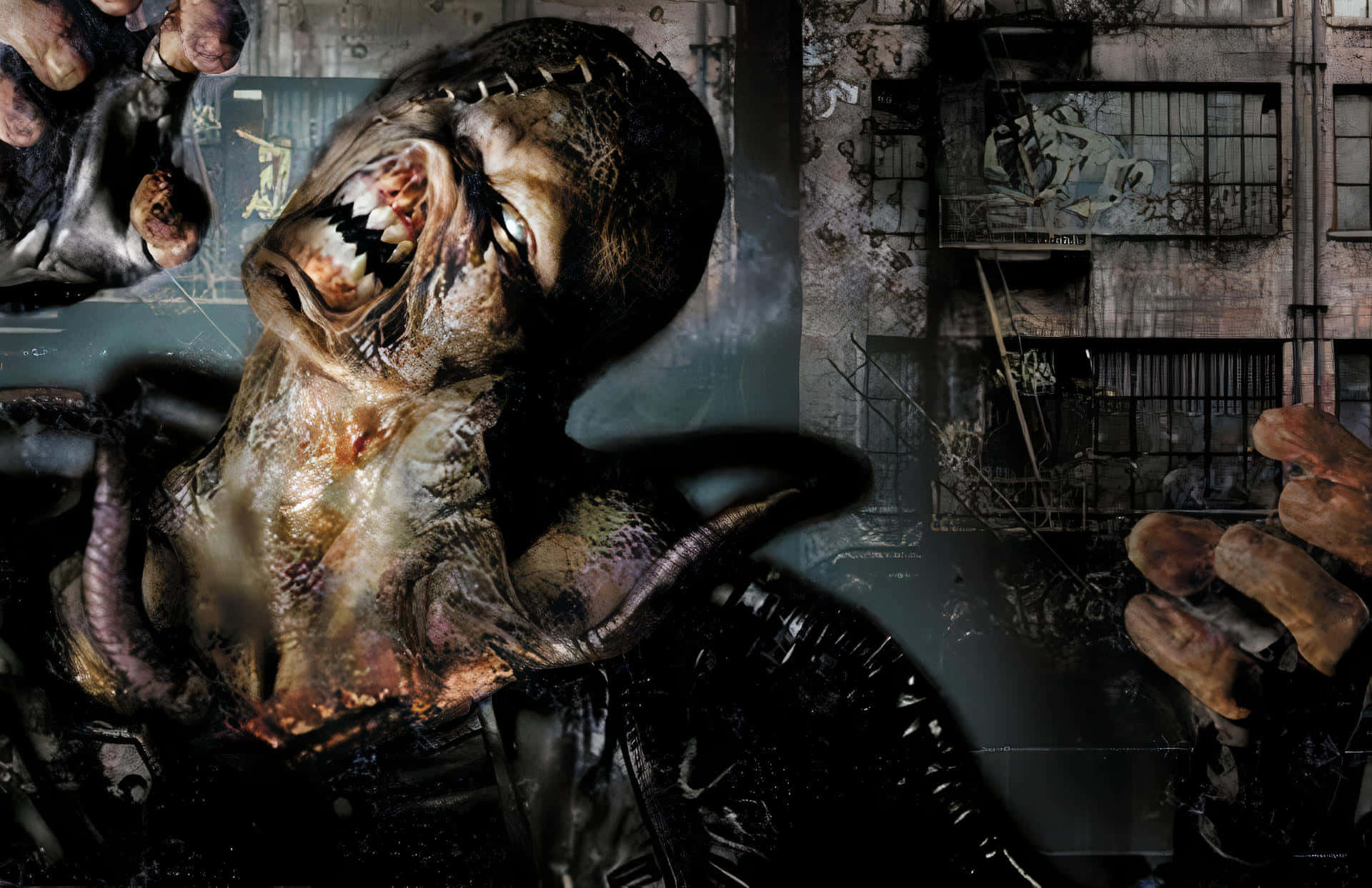 Resident Evil Tyrant, monster, grotesque alien creature, Full HD Desktop Wallpaper