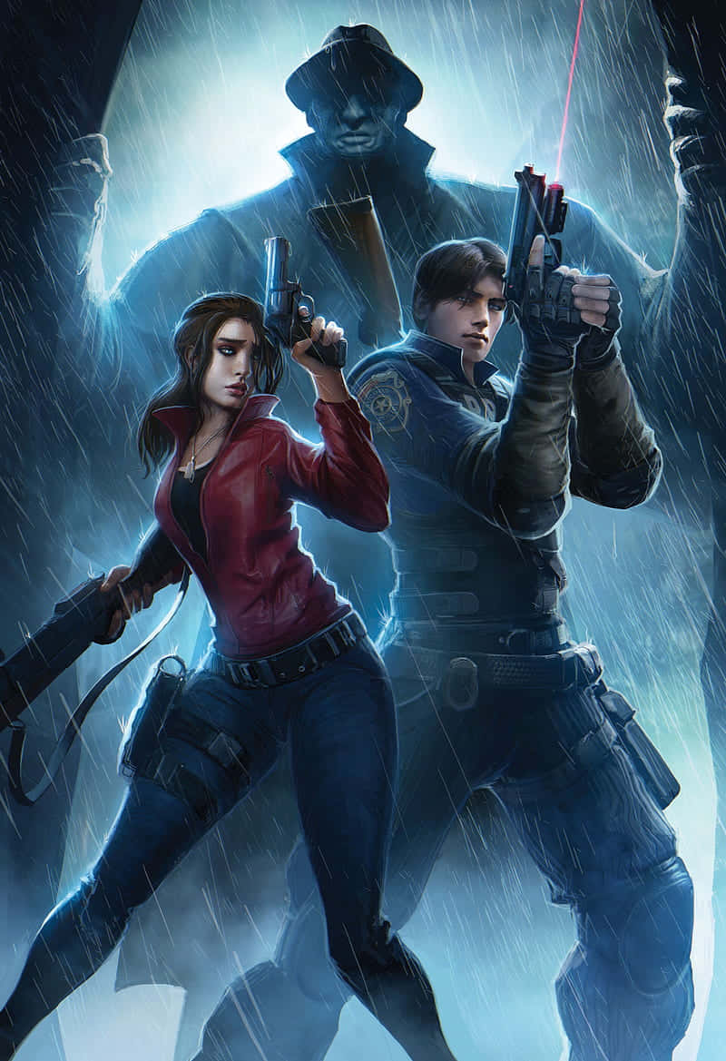 Resident Evil, Tyrant, stormy rainstorm, SD Phone Wallpaper