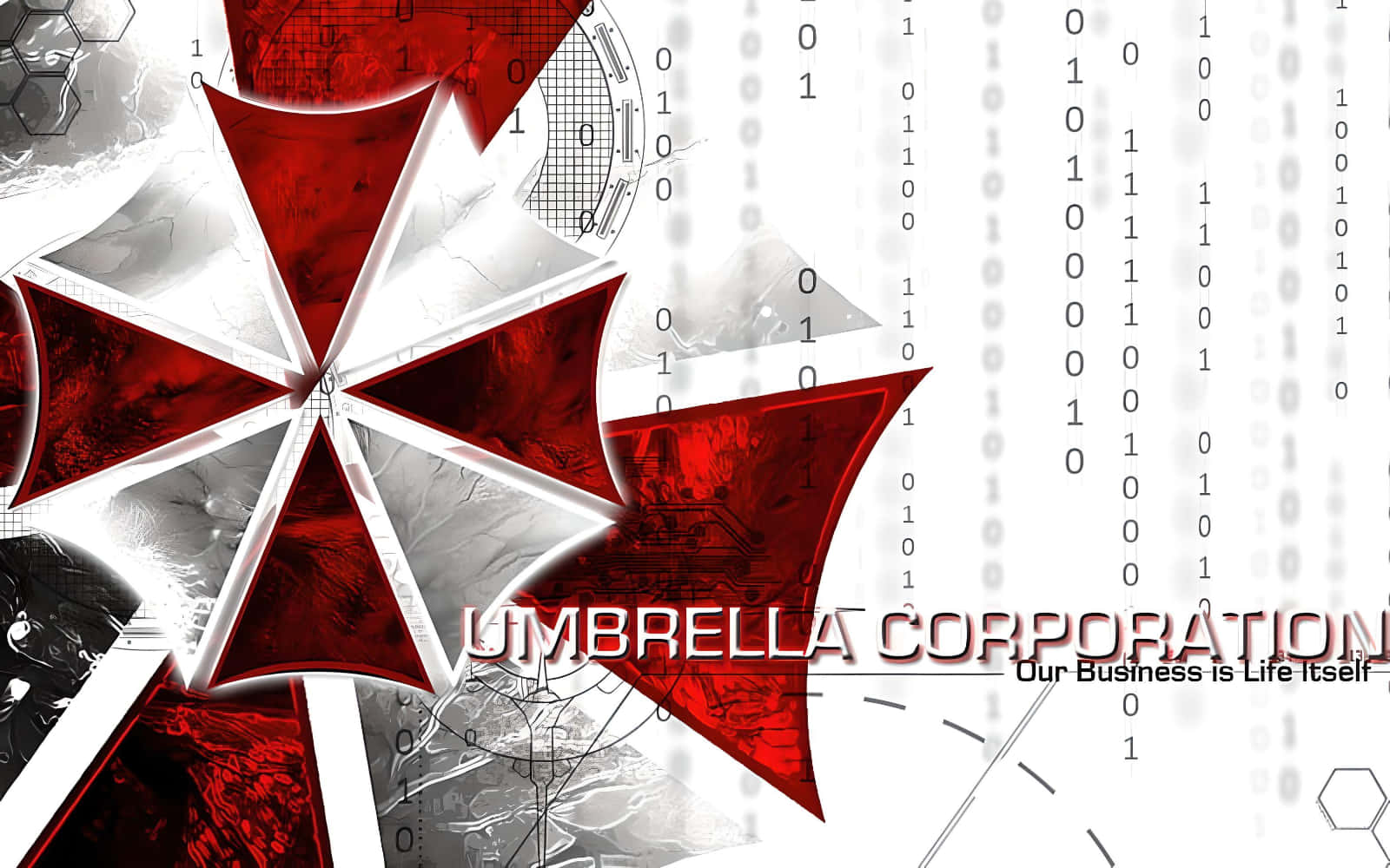 Umbrella Corporation, Resident Evil, red Umbrella Corporation logo, HD Desktop Wallpaper