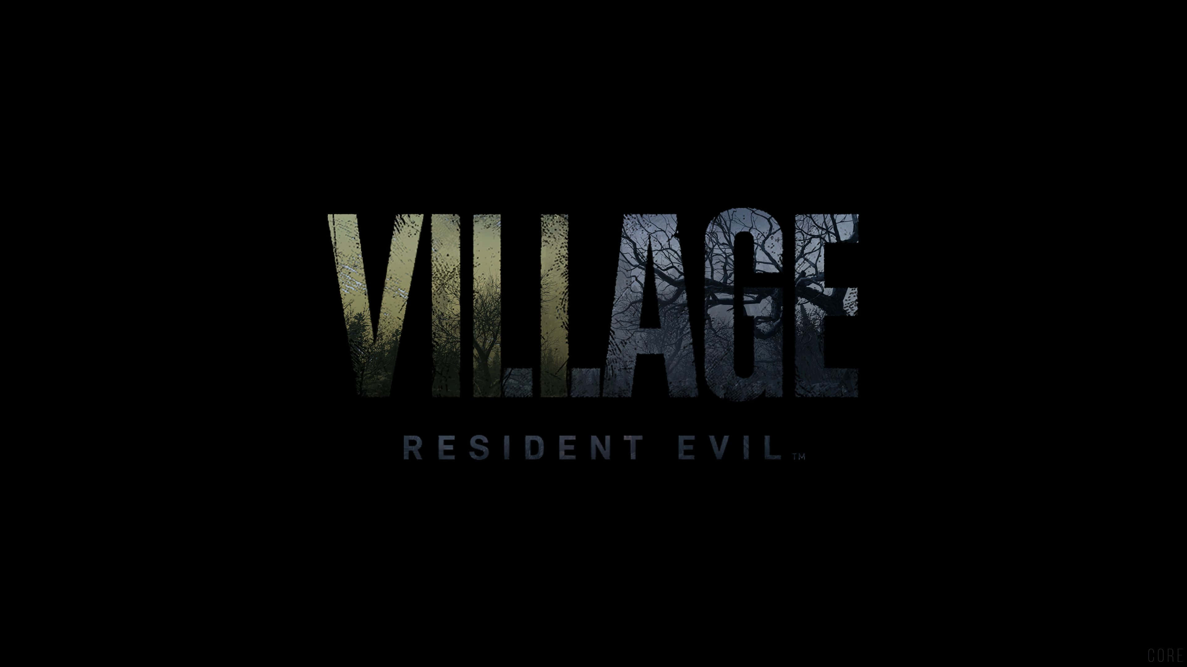 Resident Evil Village, VILLAGE, black background, 4K Desktop Wallpaper