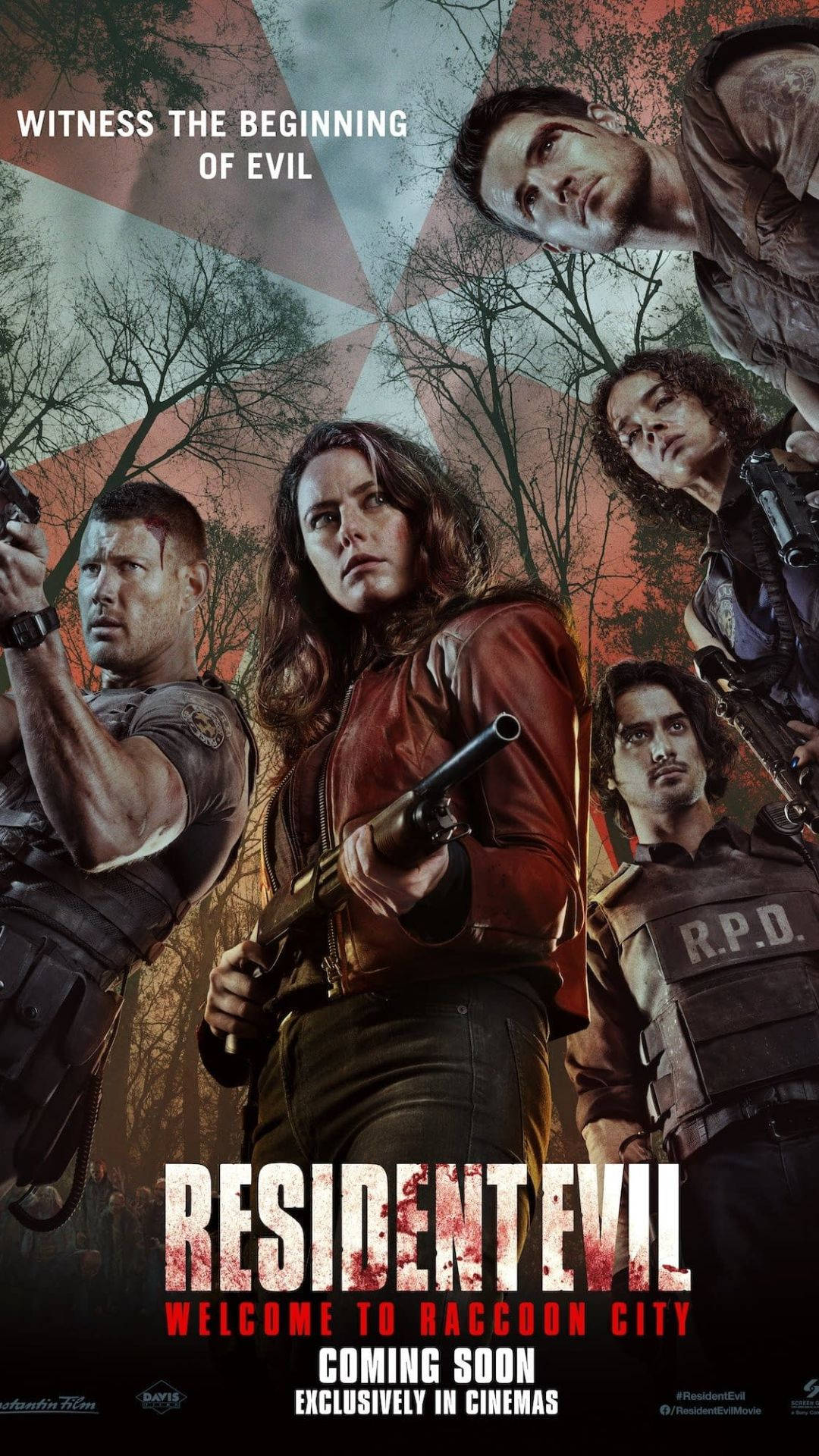 Resident Evil Welcome To Raccoon City, tactical gear, eerie trees, Full HD Phone Wallpaper