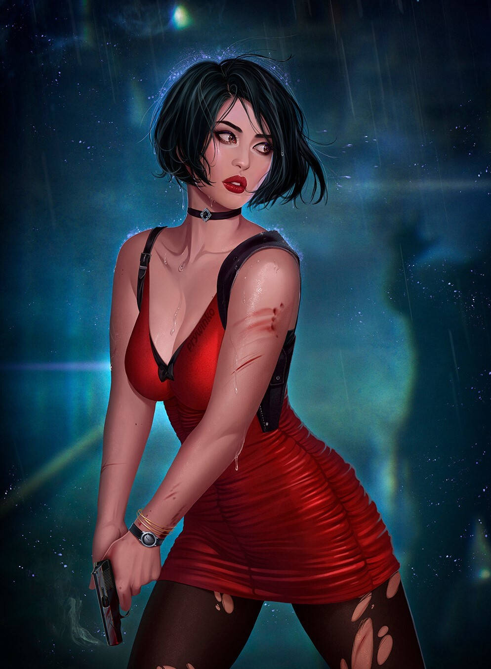 Resident Evil, Raccoon City, anime-style woman, HD Phone Wallpaper