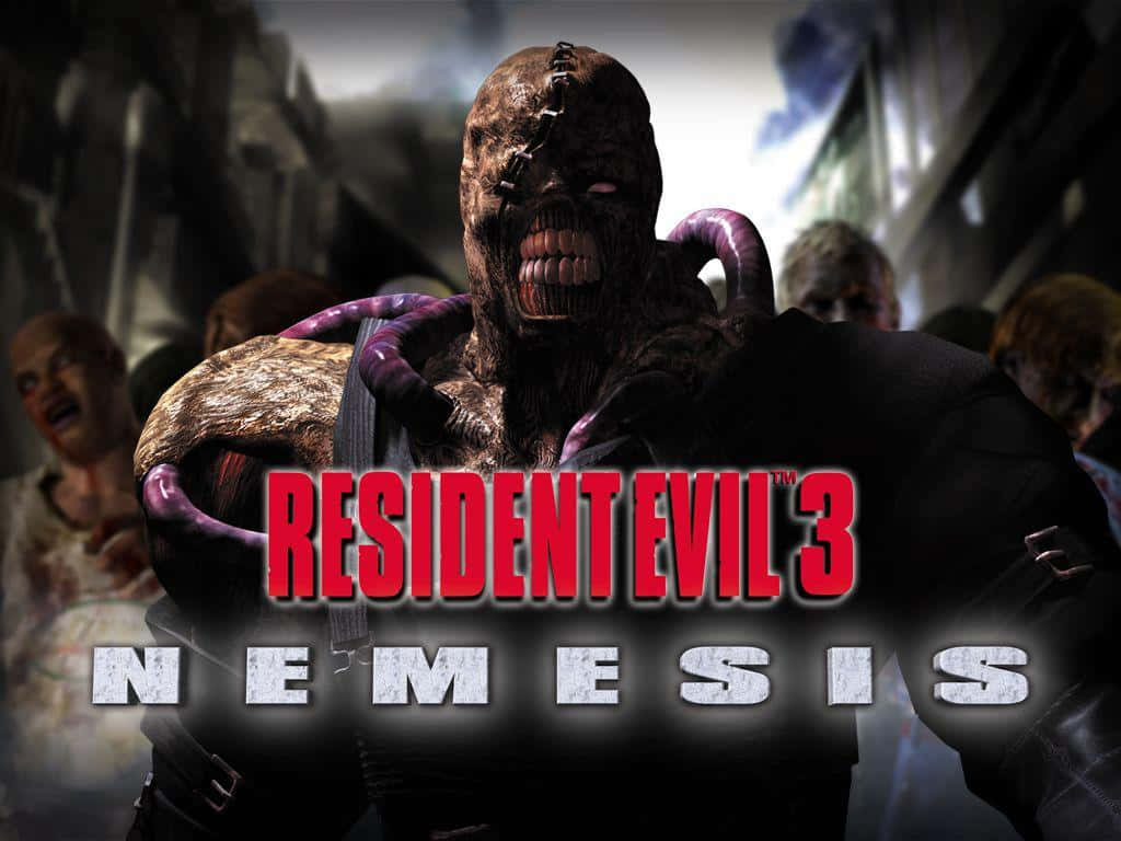 Raccoon City, bio-mechanical monster, purple tendrils, SD Desktop Wallpaper