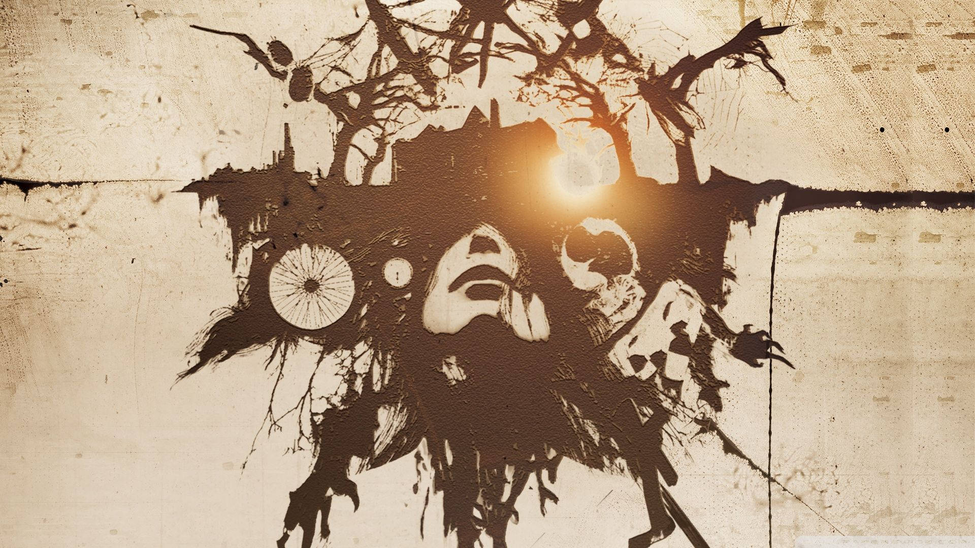 Resident Evil, screaming face, clocks, Full HD Desktop Wallpaper