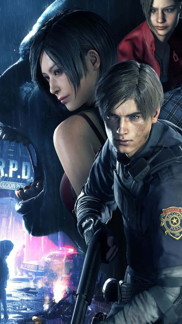 Resident Evil, iPhone, rainy urban street, SD Phone Wallpaper