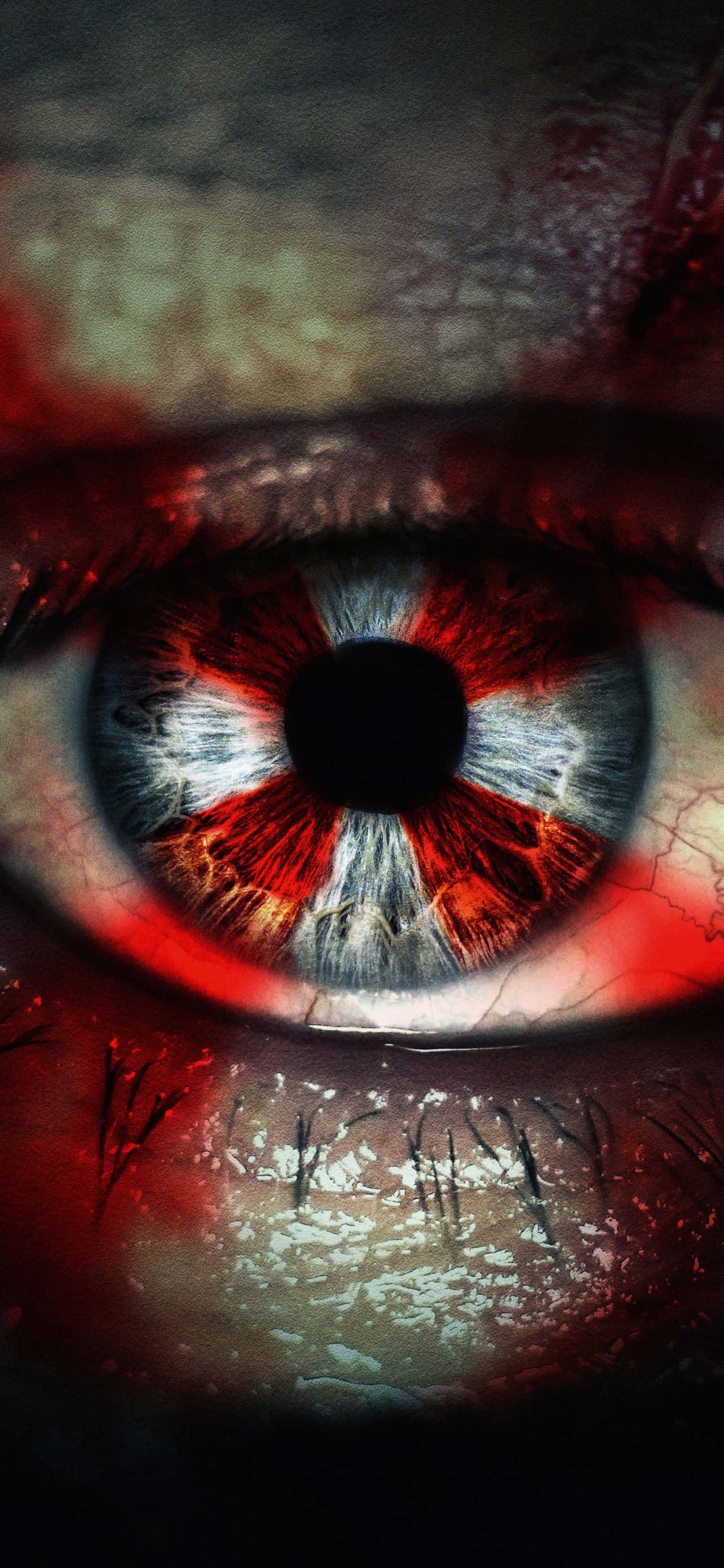 Resident Evil, iPhone, bloody eye, 2K Phone Wallpaper