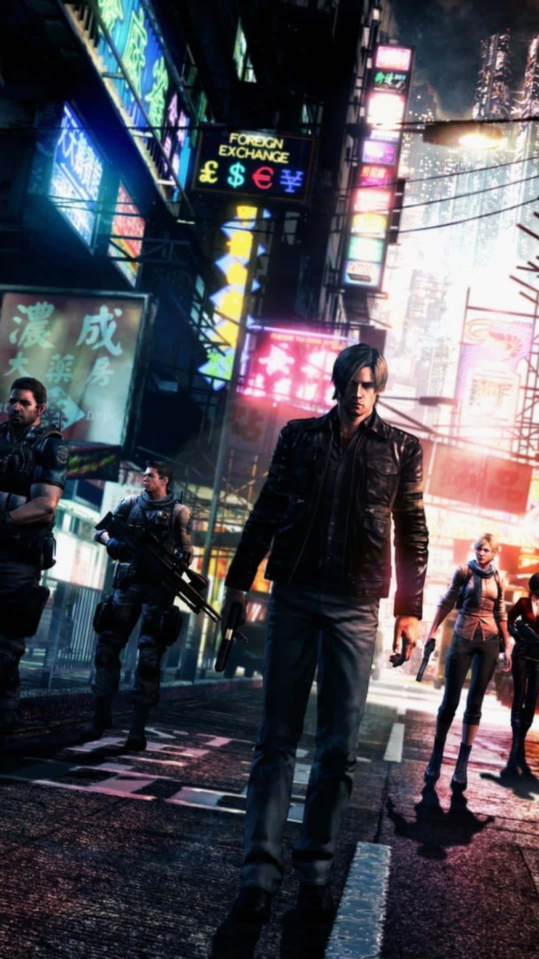 Resident Evil, iPhone, cyberpunk street, Full HD Phone Wallpaper