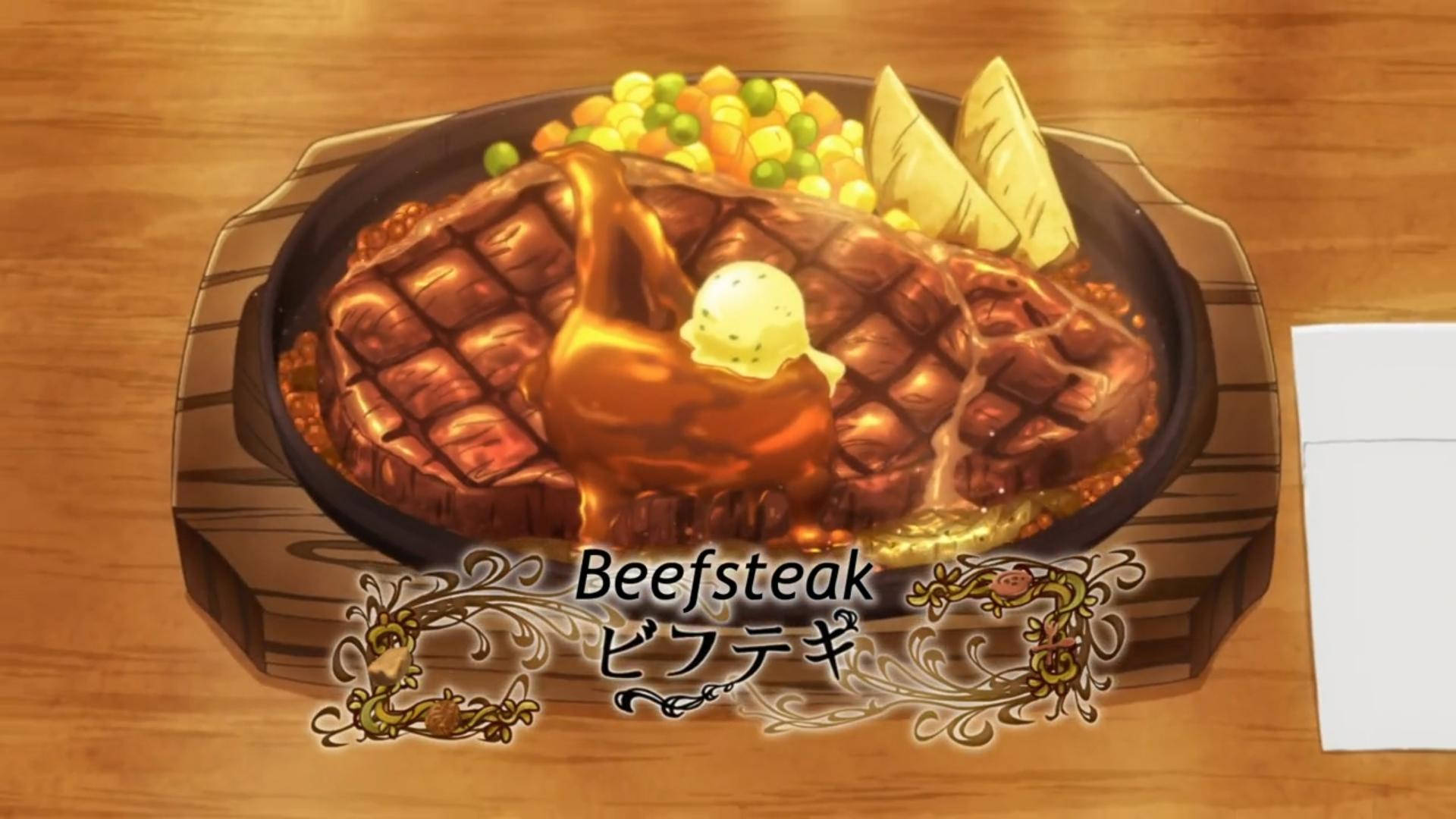Restaurant to another world, grilled beefsteak, melted butter, Full HD Desktop Wallpaper