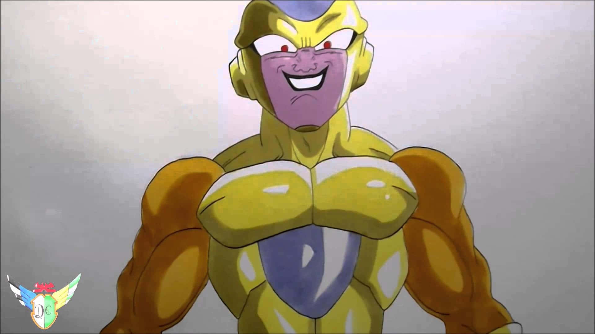 Resurrection F, golden anime character, purple skin, Full HD Desktop Wallpaper