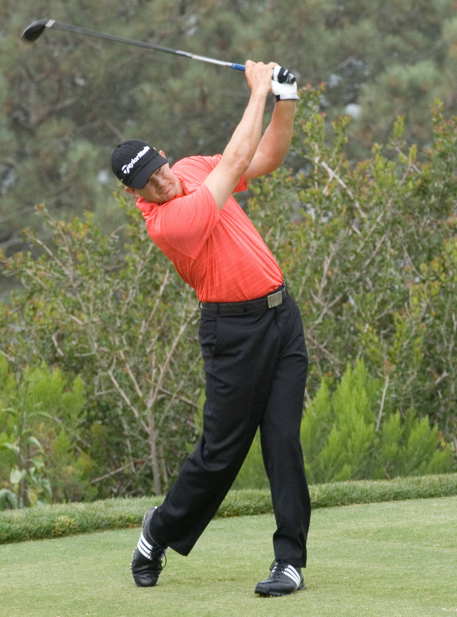Retief Goosen, red shirt, black cap, Full HD Phone Wallpaper