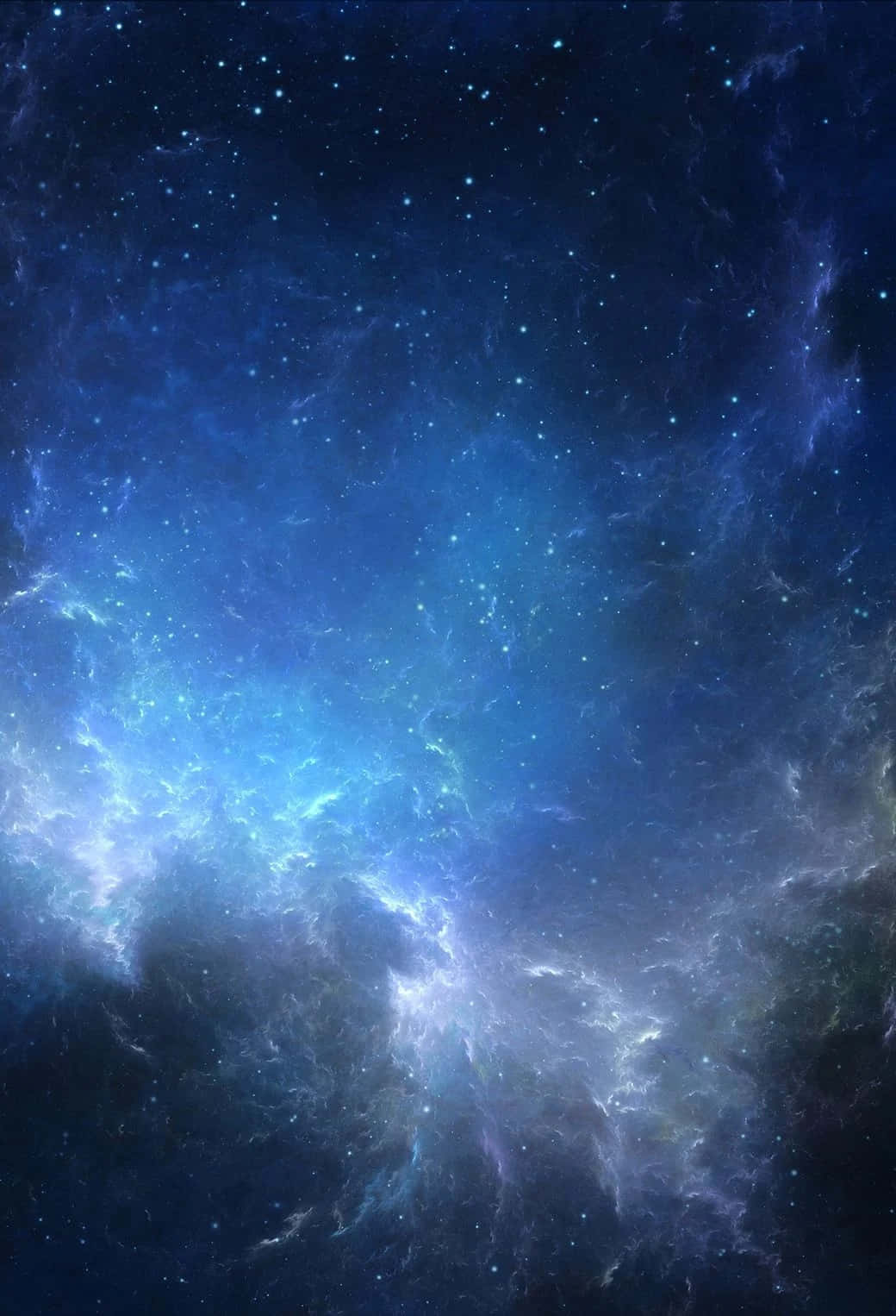 Retina Display, swirling blue nebulae, twinkling stars, HD Phone Wallpaper