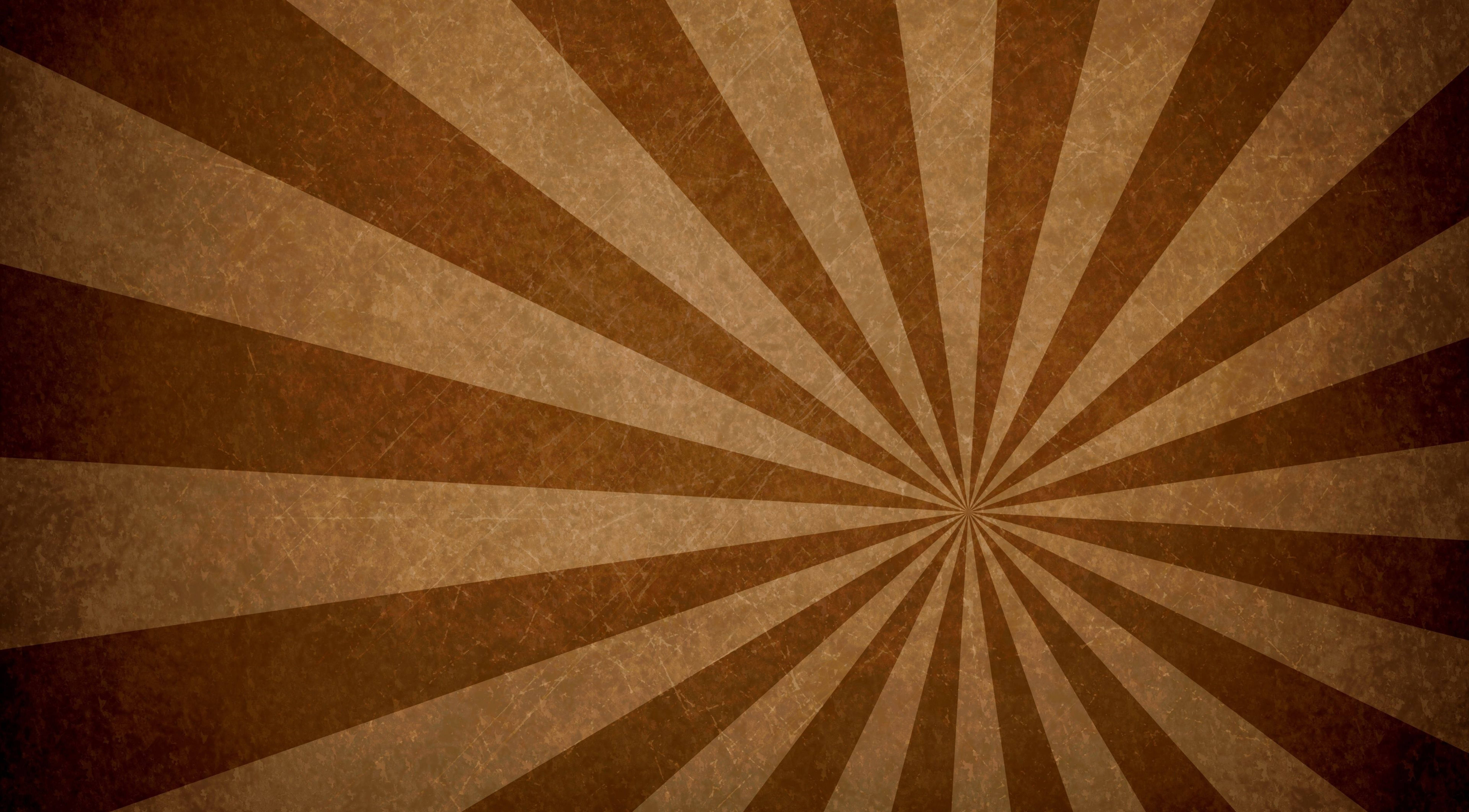 Retro Sunrays Pattern, brown shades, tan stripes, 5K Desktop Wallpaper