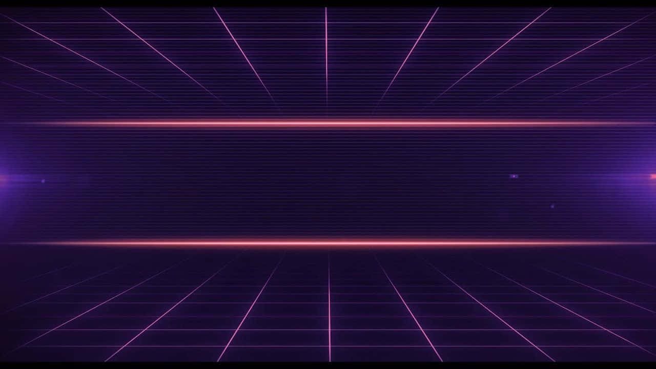 retro-futuristic digital grid, glowing pink lines, dark purple void, HD Desktop Wallpaper